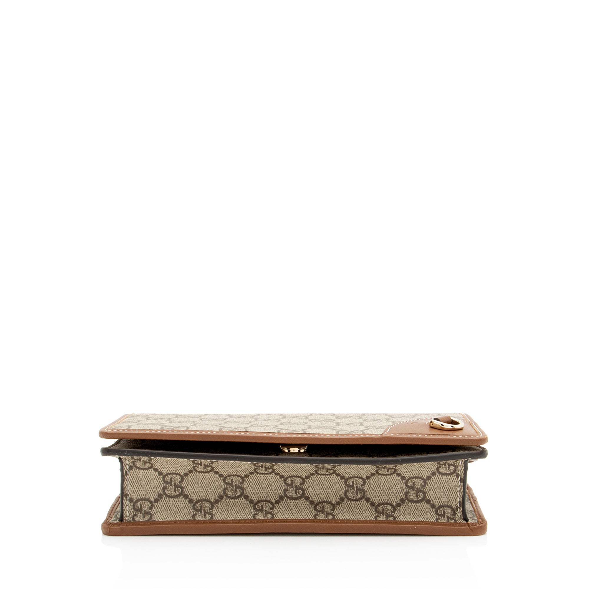 Gucci GG Supreme Emblem Wallet on Strap