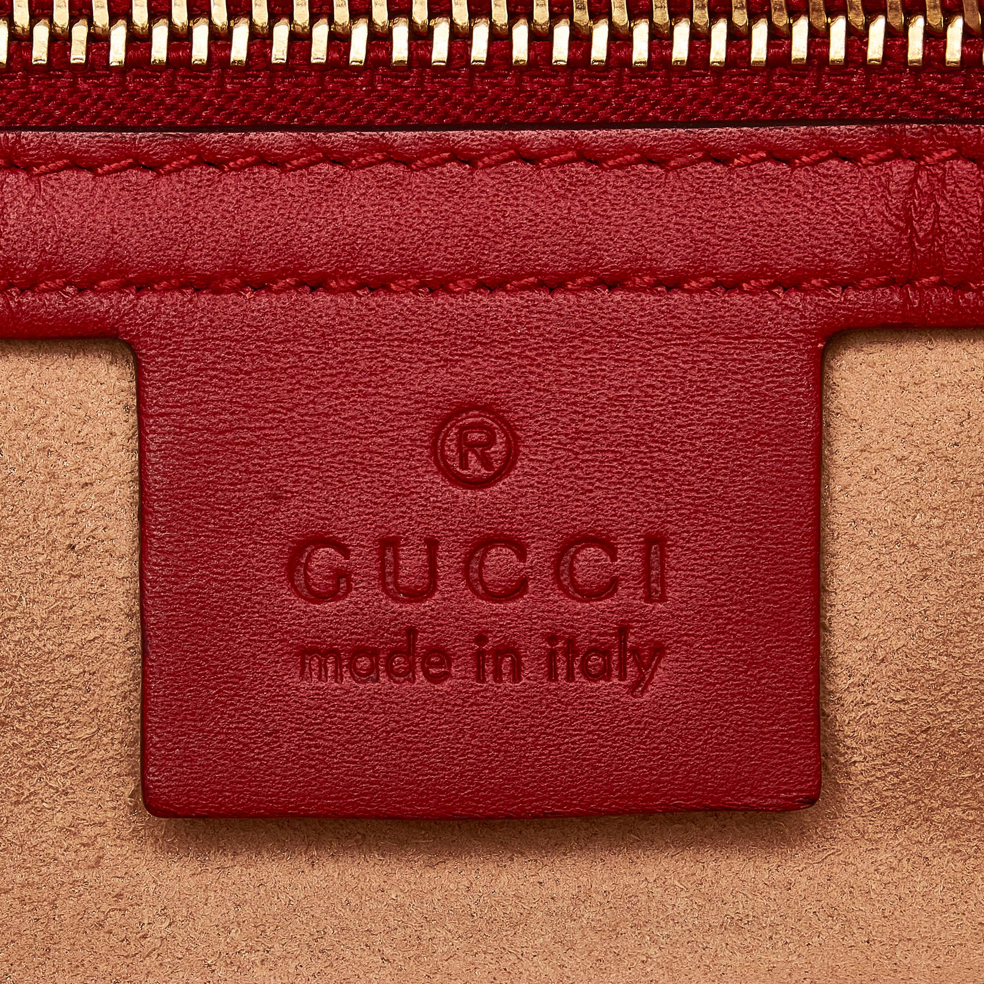 Gucci GG Supreme Embroidered Kingsnake Heart Shopper Bag (SHG-9XIapj)