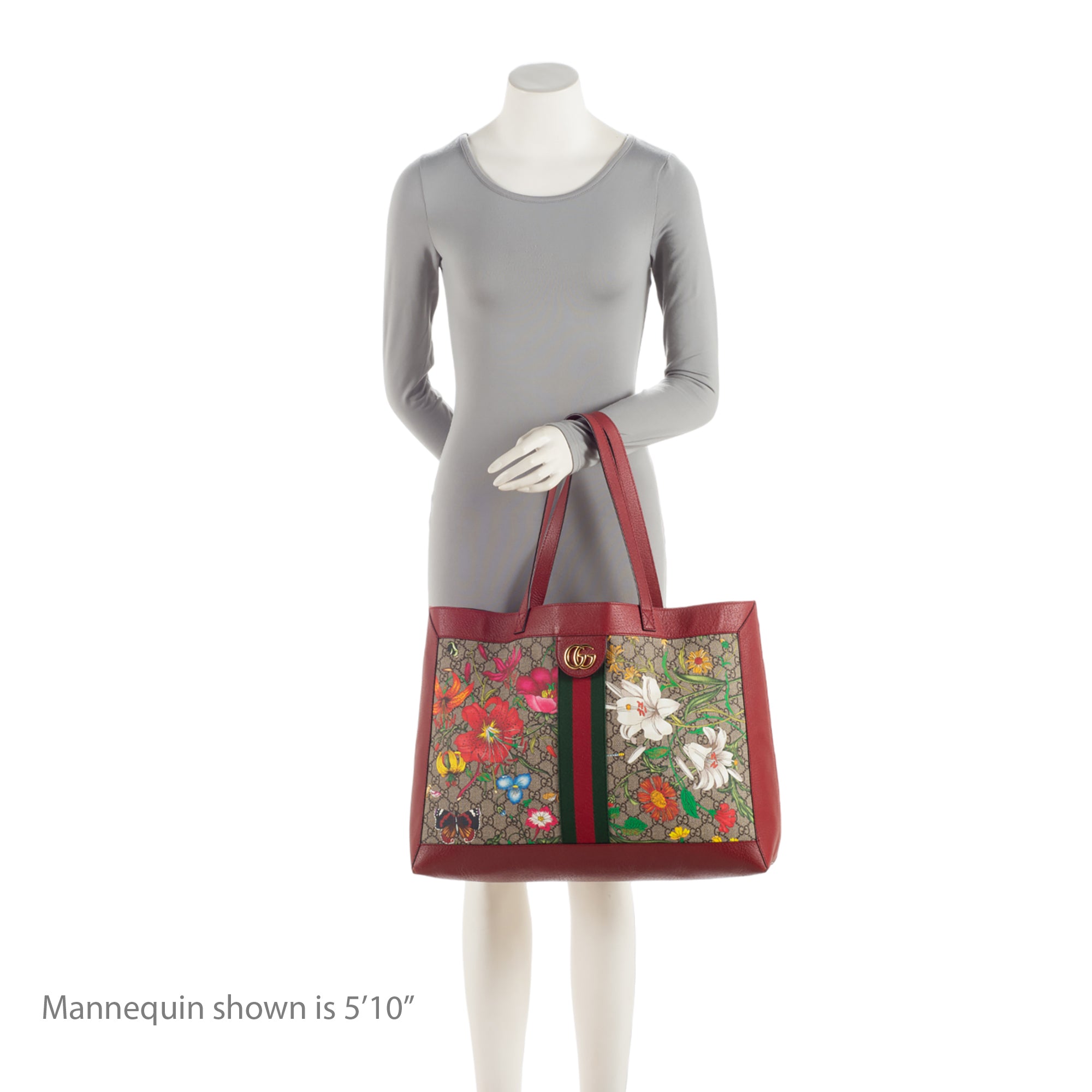 Gucci GG Supreme Flora Ophidia Medium Tote (SHF-nE6t7Y)