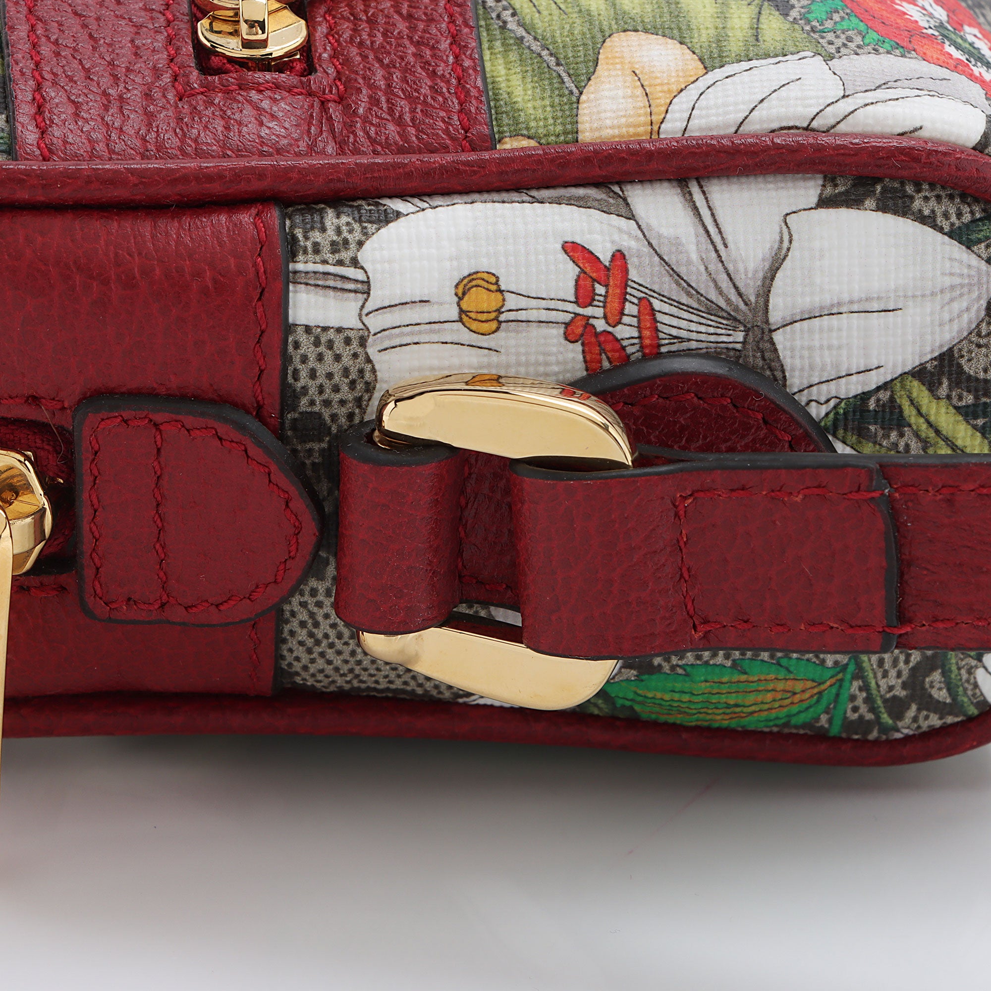 Gucci GG Supreme Flora Ophidia Mini Shoulder Bag (SHF-nnkZFw)