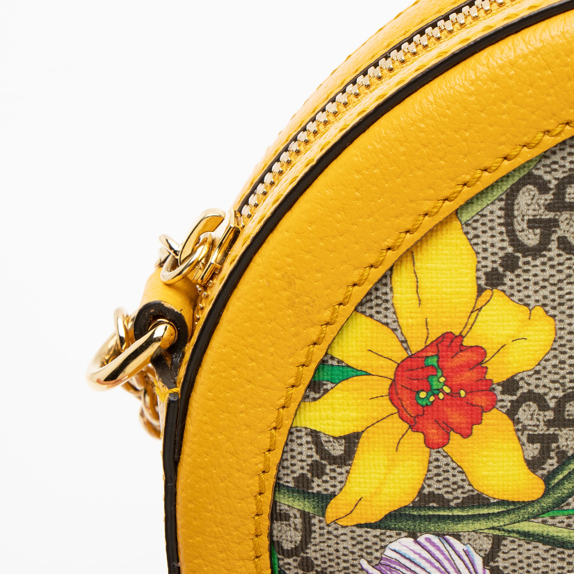 Gucci GG Supreme Flora Ophidia Round Mini Shoulder Bag