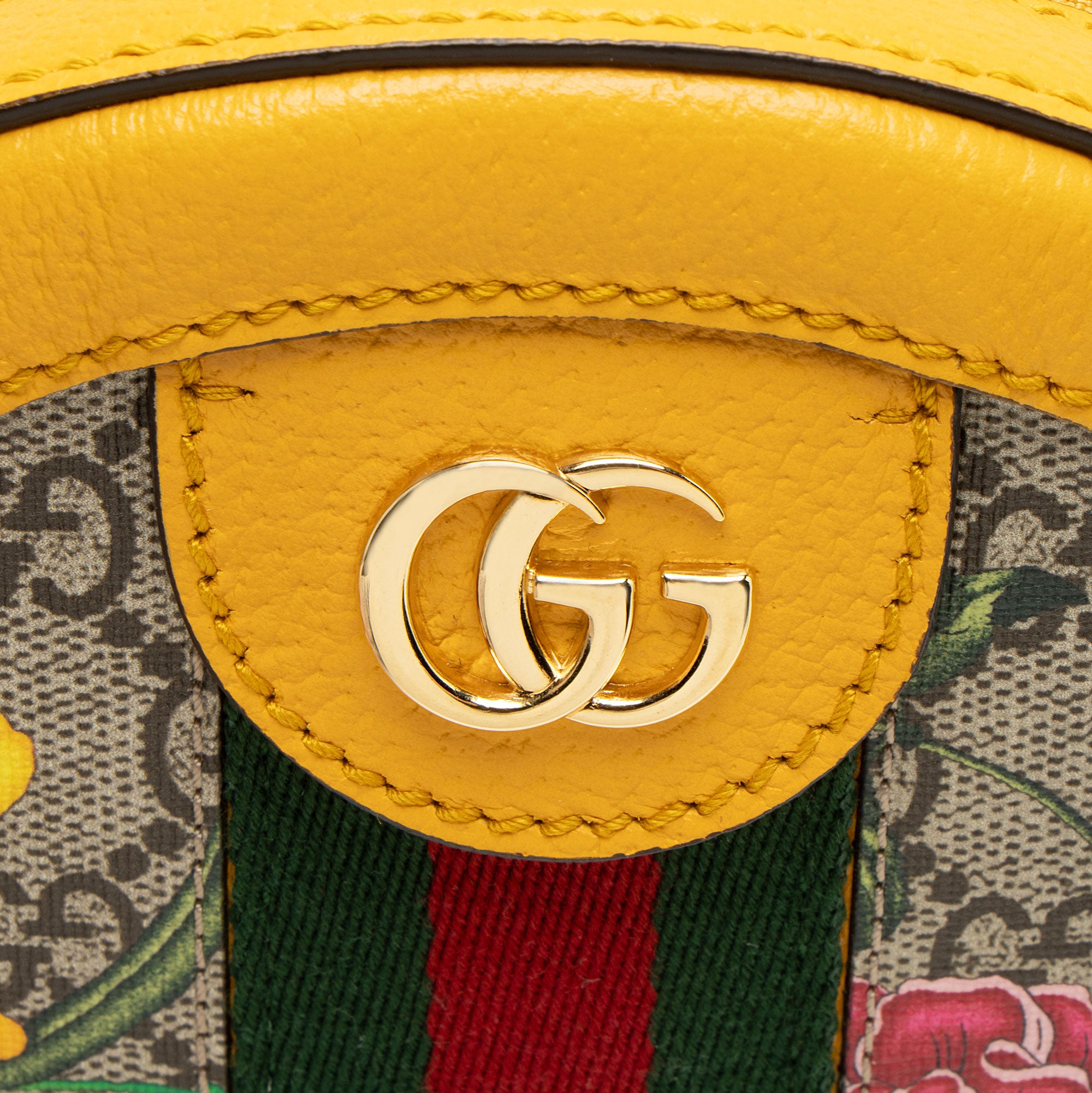 Gucci GG Supreme Flora Ophidia Round Mini Shoulder Bag
