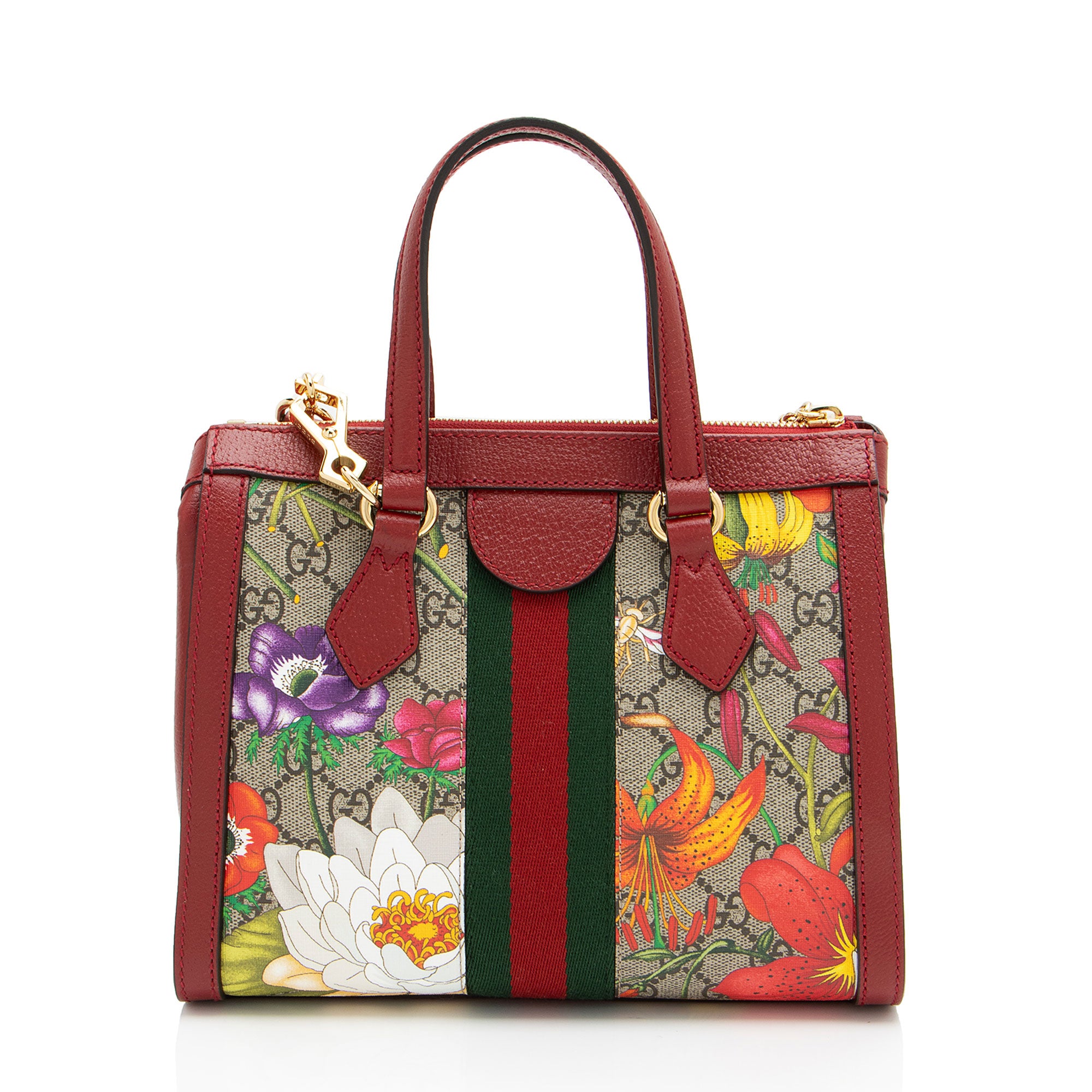 Gucci GG Supreme Flora Ophidia Small Tote (SHF-LiY5iE)