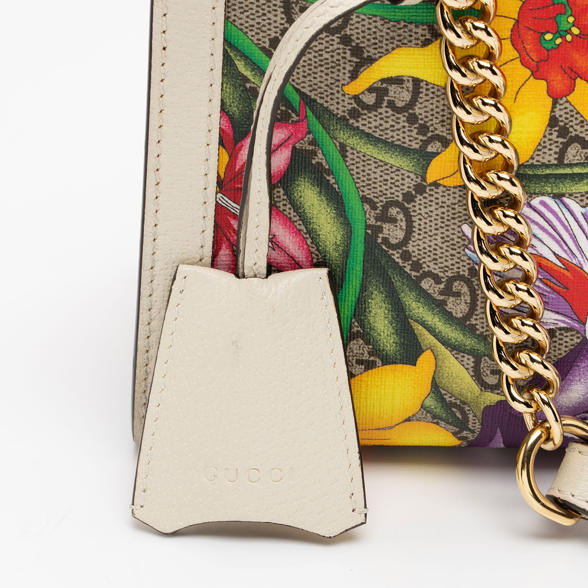 Gucci GG Supreme Flora Padlock Small Tote (SHF-39l0R6)