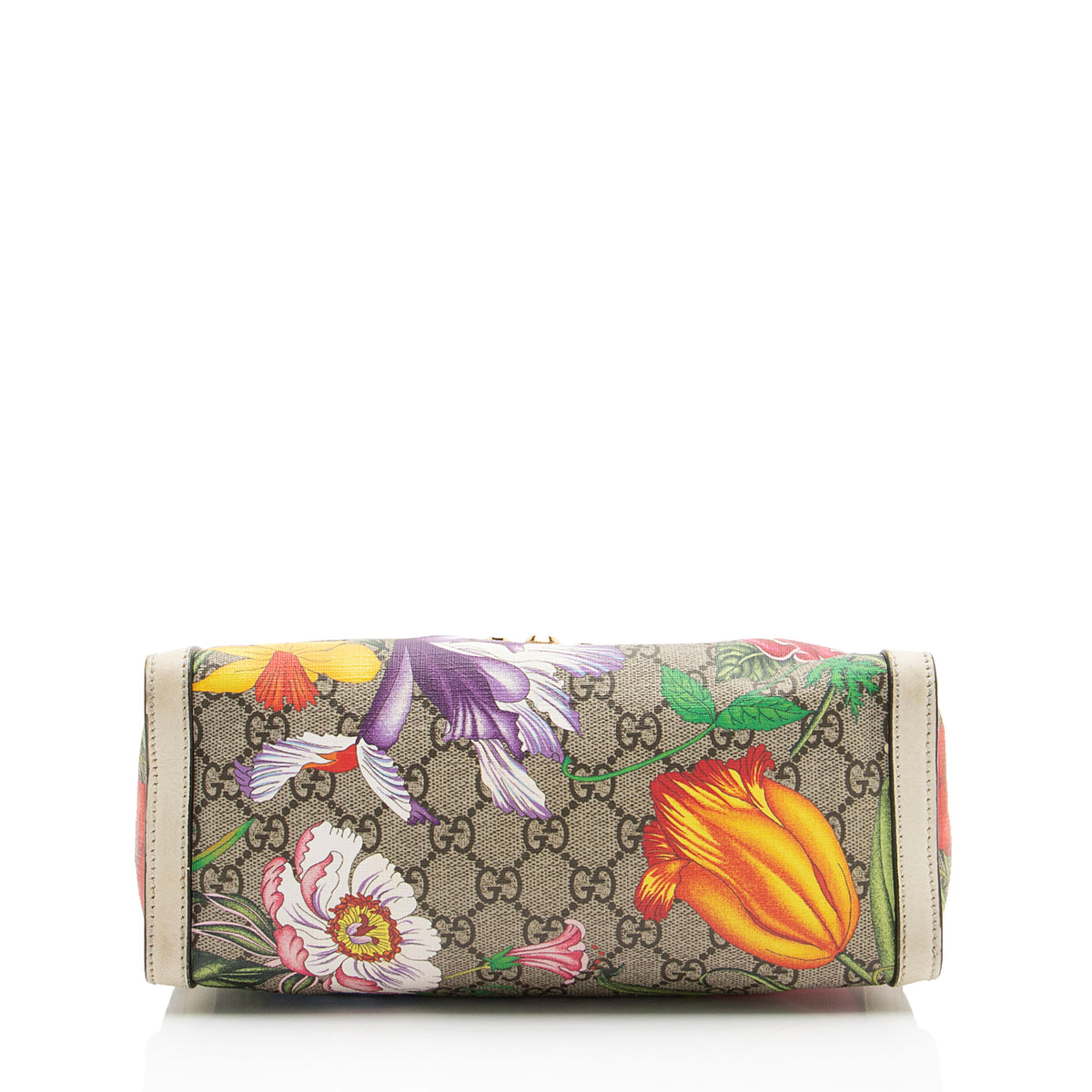 Gucci GG Supreme Flora Padlock Small Tote