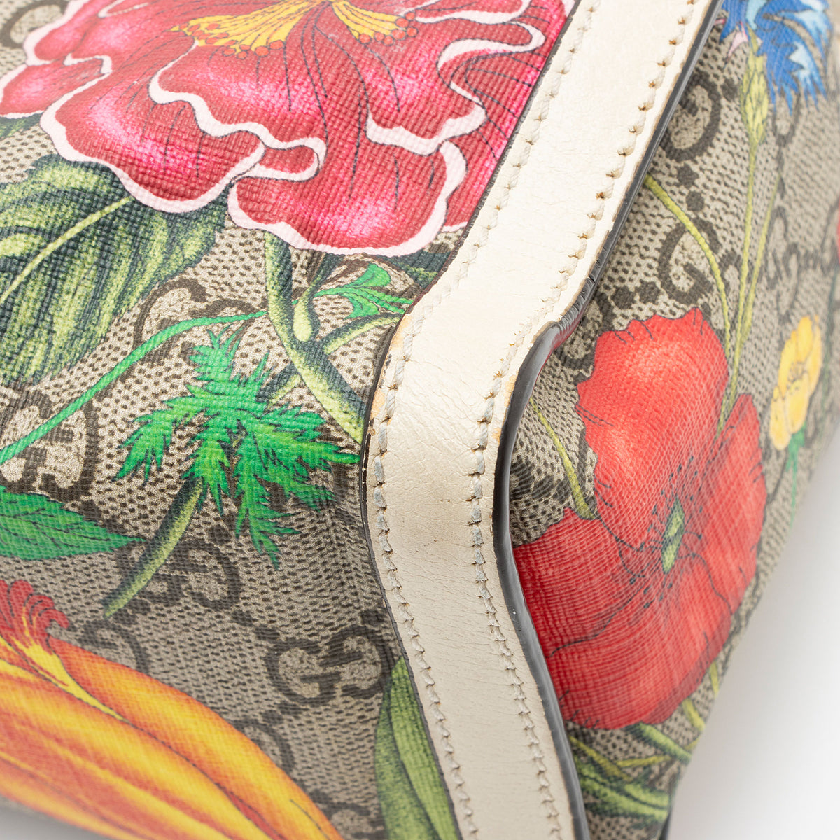 Gucci GG Supreme Flora Padlock Small Tote