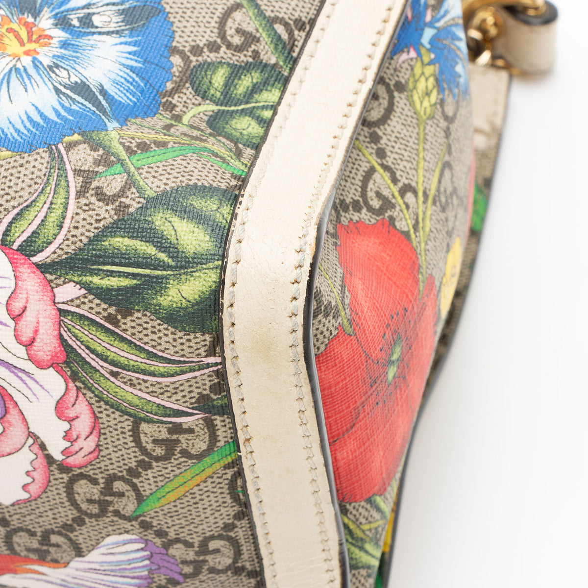 Gucci GG Supreme Flora Padlock Small Tote