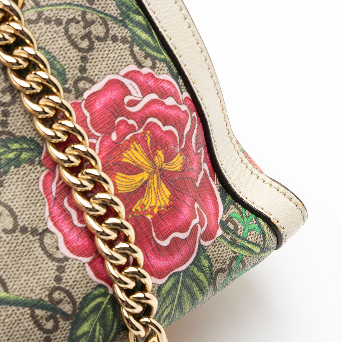 Gucci GG Supreme Flora Padlock Small Tote
