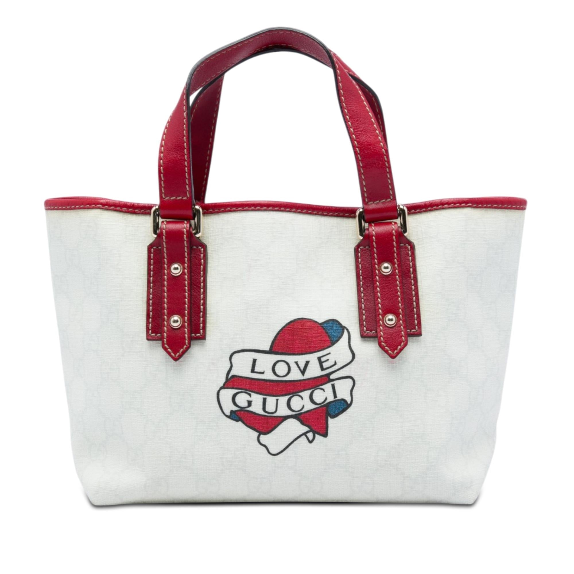 Gucci GG Supreme Heart Tattoo Handbag