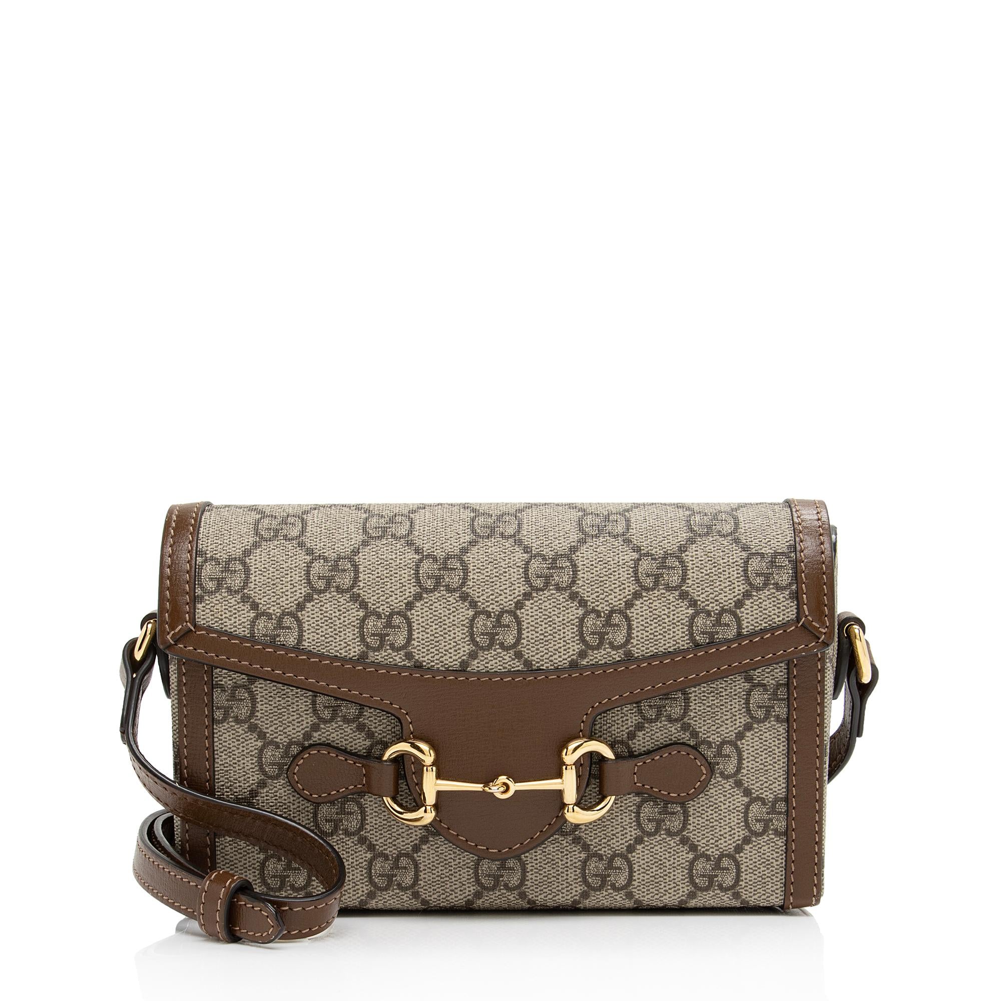 Gucci GG Supreme Horsebit 1955 Mini Shoulder Bag (SHF-eLtYhd)