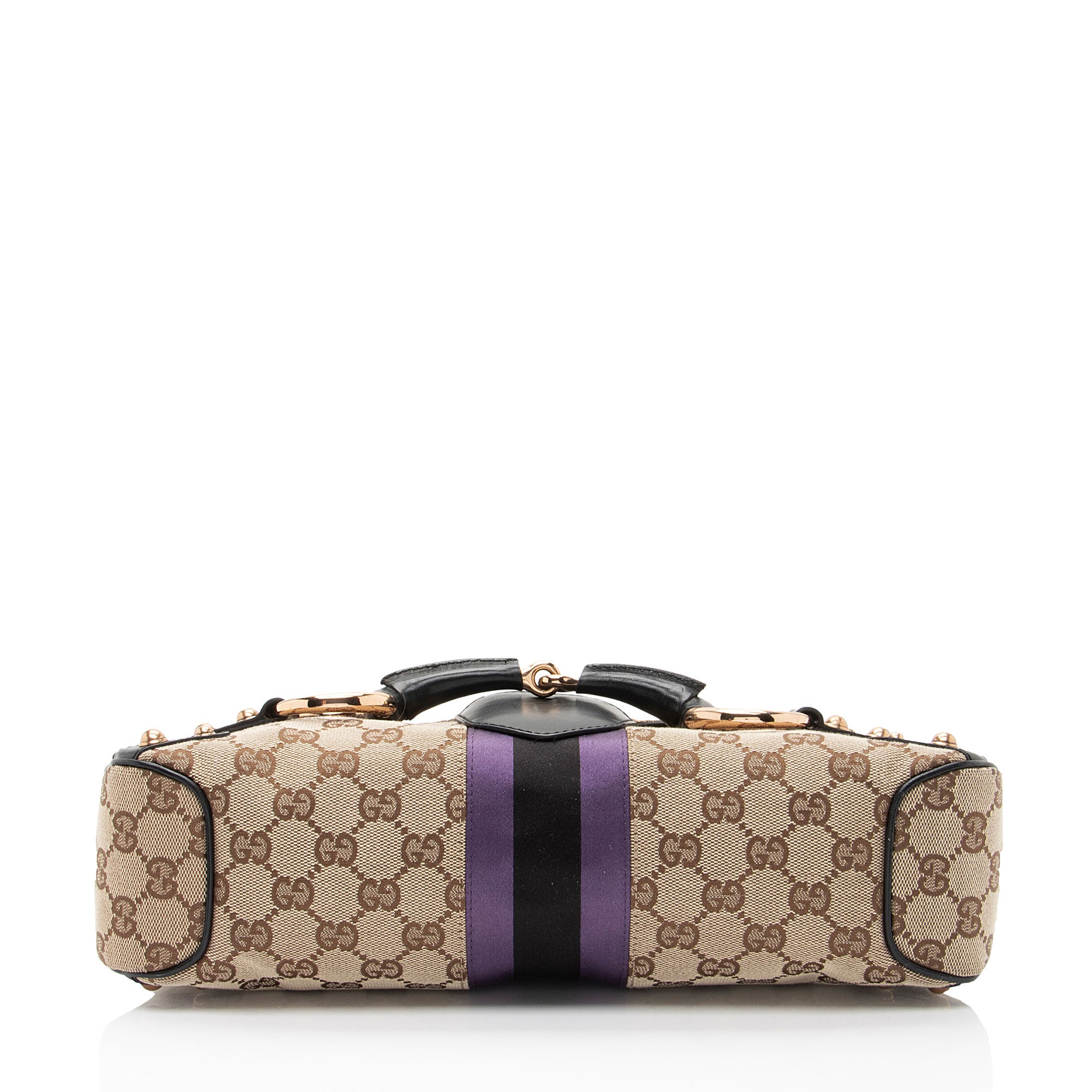 Gucci GG Supreme Horsebit Web Flap Bag (SHF-dZLqw3)