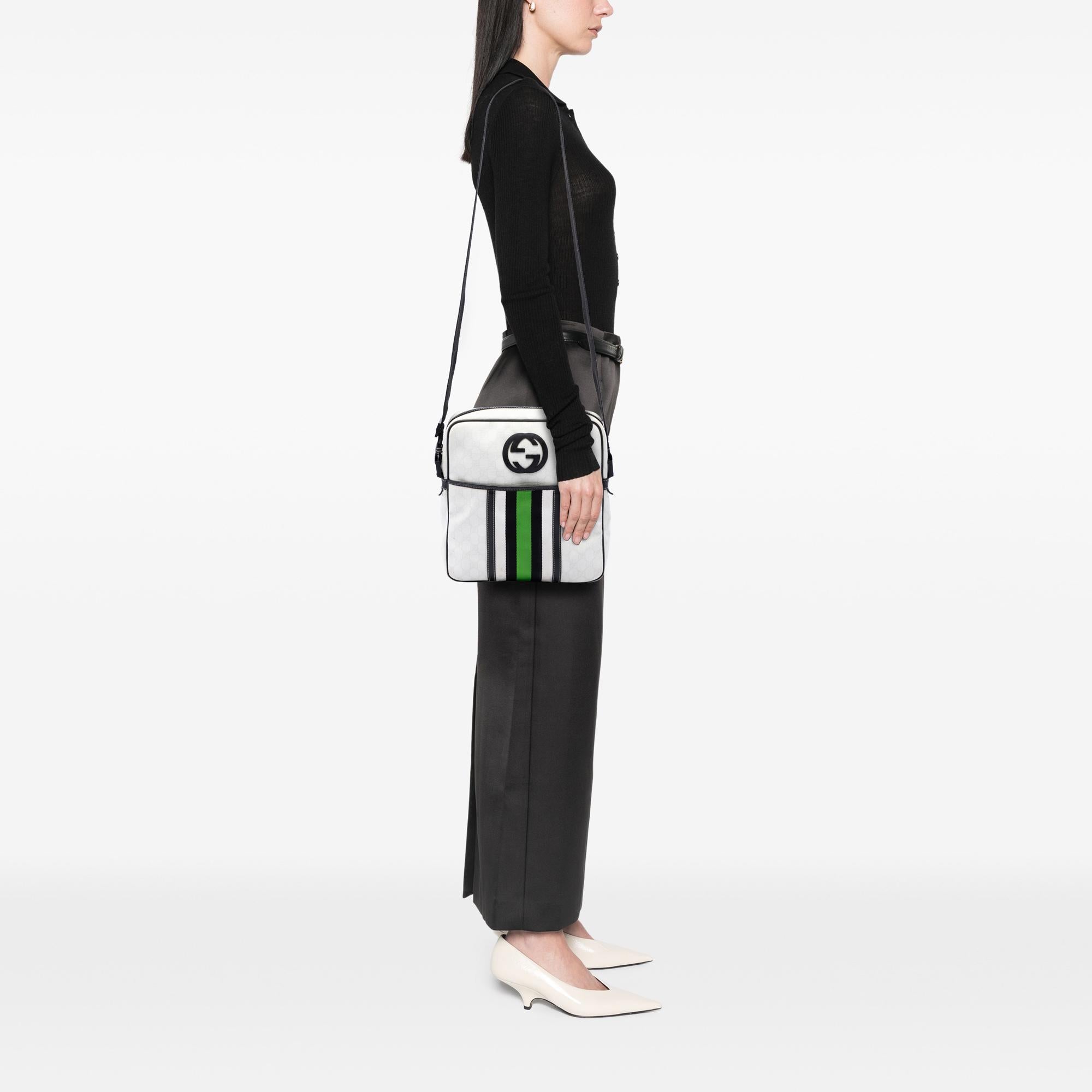 Gucci GG Supreme Interlocking G Web Crossbody