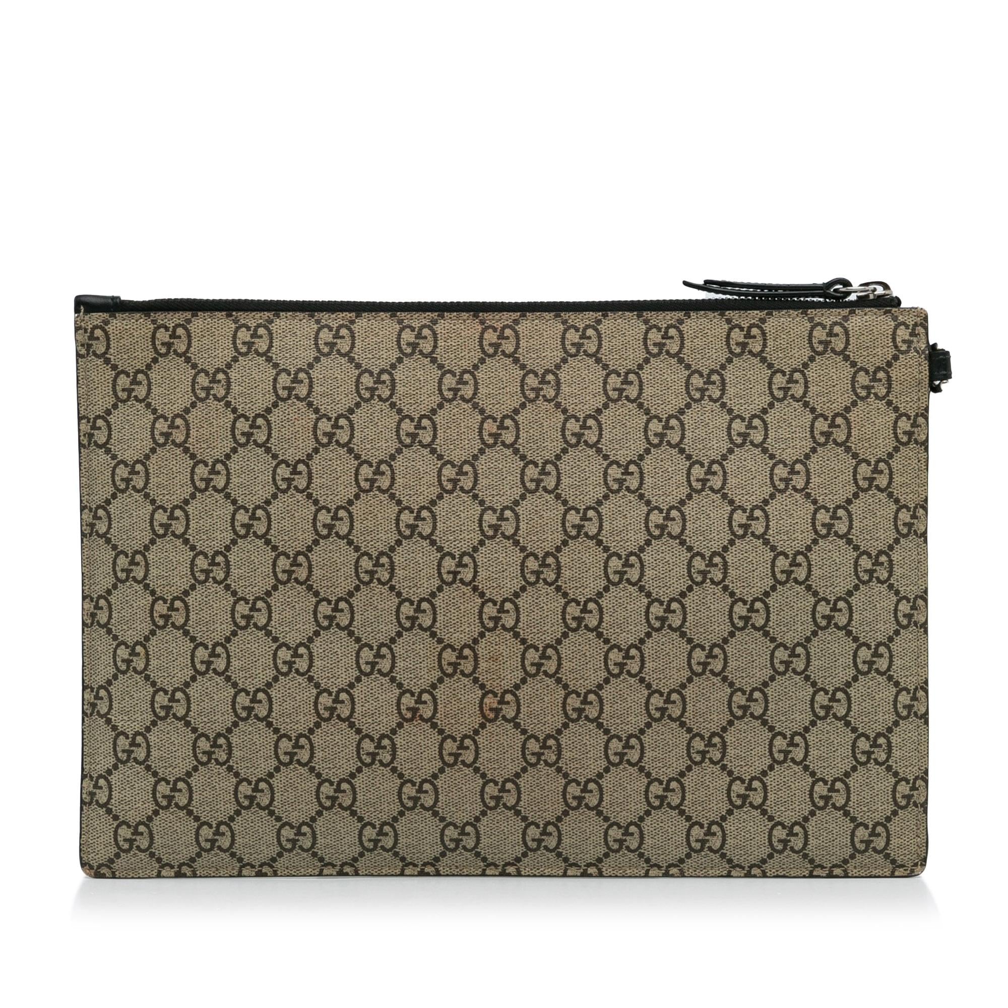 Gucci GG Supreme Kingsnake Clutch Bag (SHG-qHejCL)