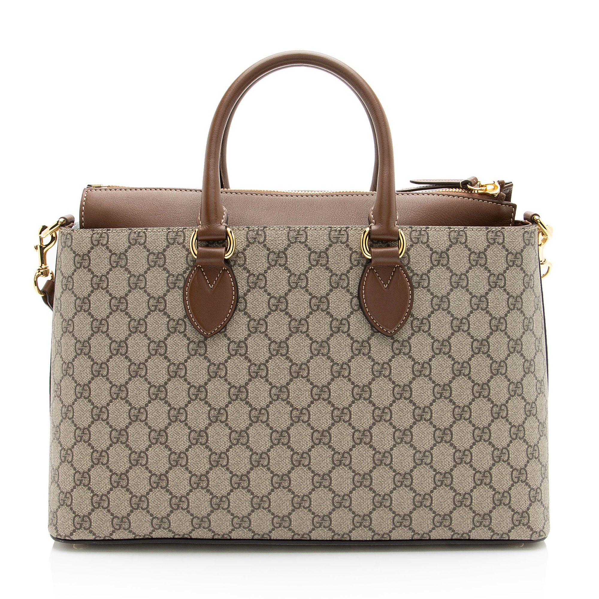 Gucci GG Supreme Large Zip Top Tote