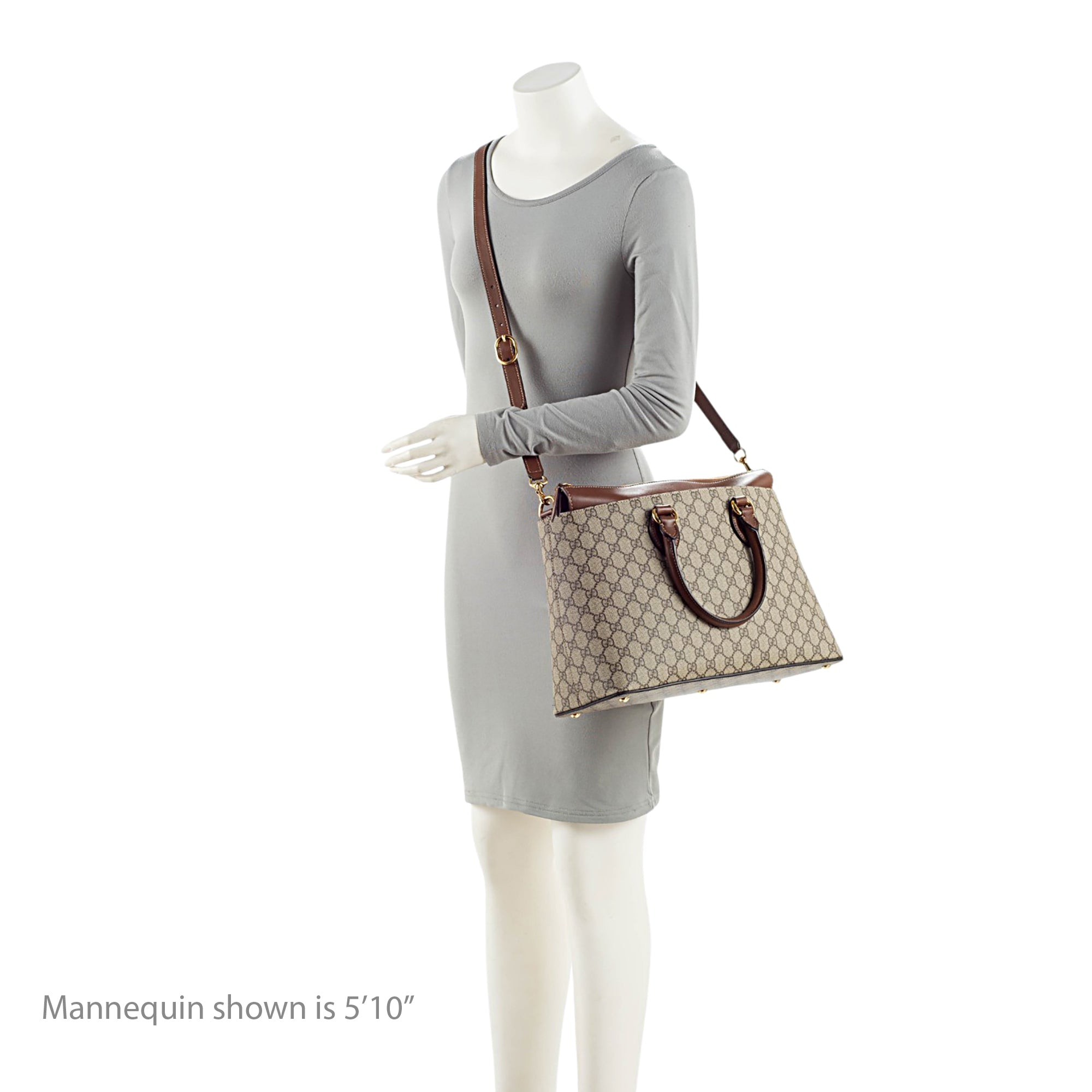 Gucci GG Supreme Large Zip Top Tote