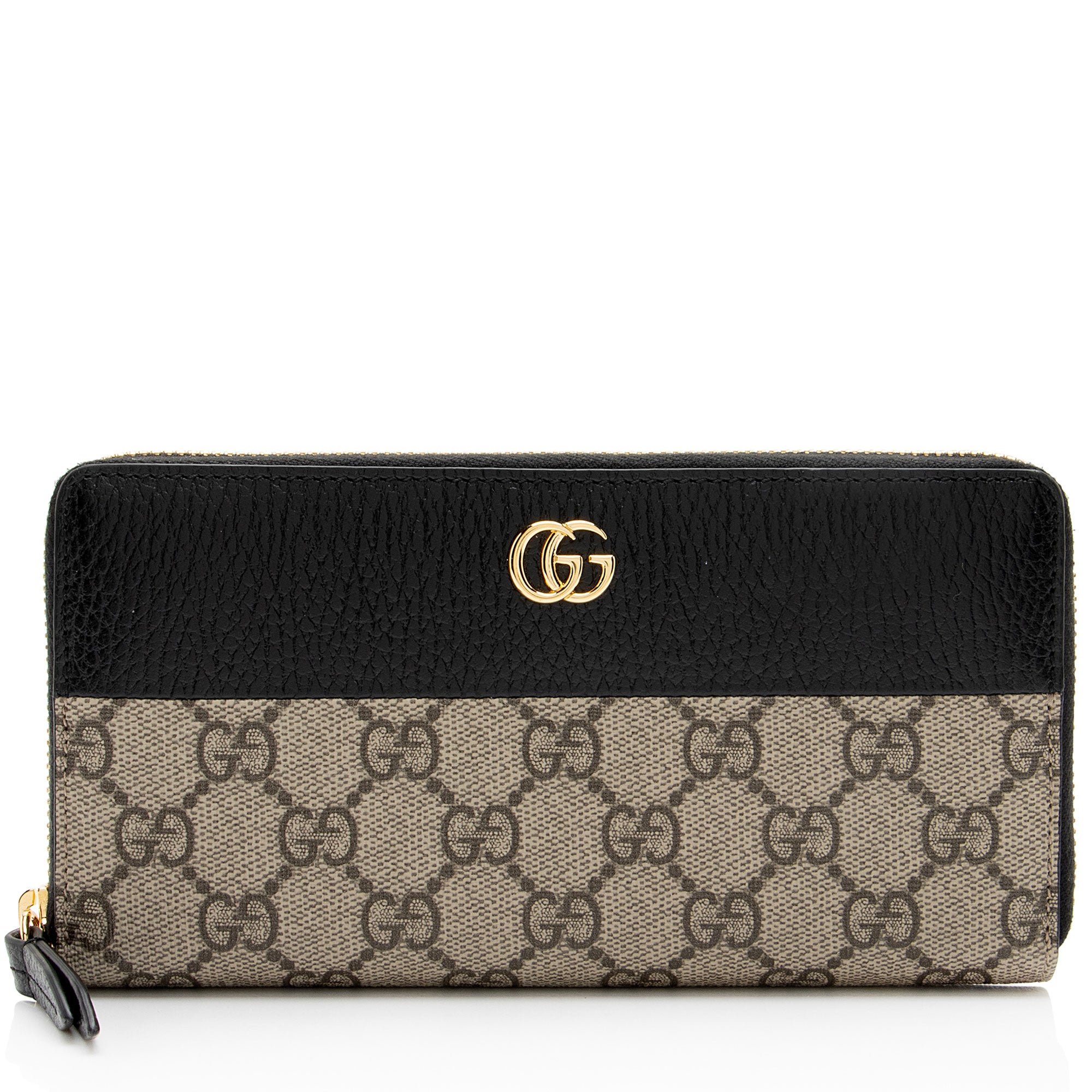 Gucci GG Supreme Leather GG Marmont Zip Around Wallet