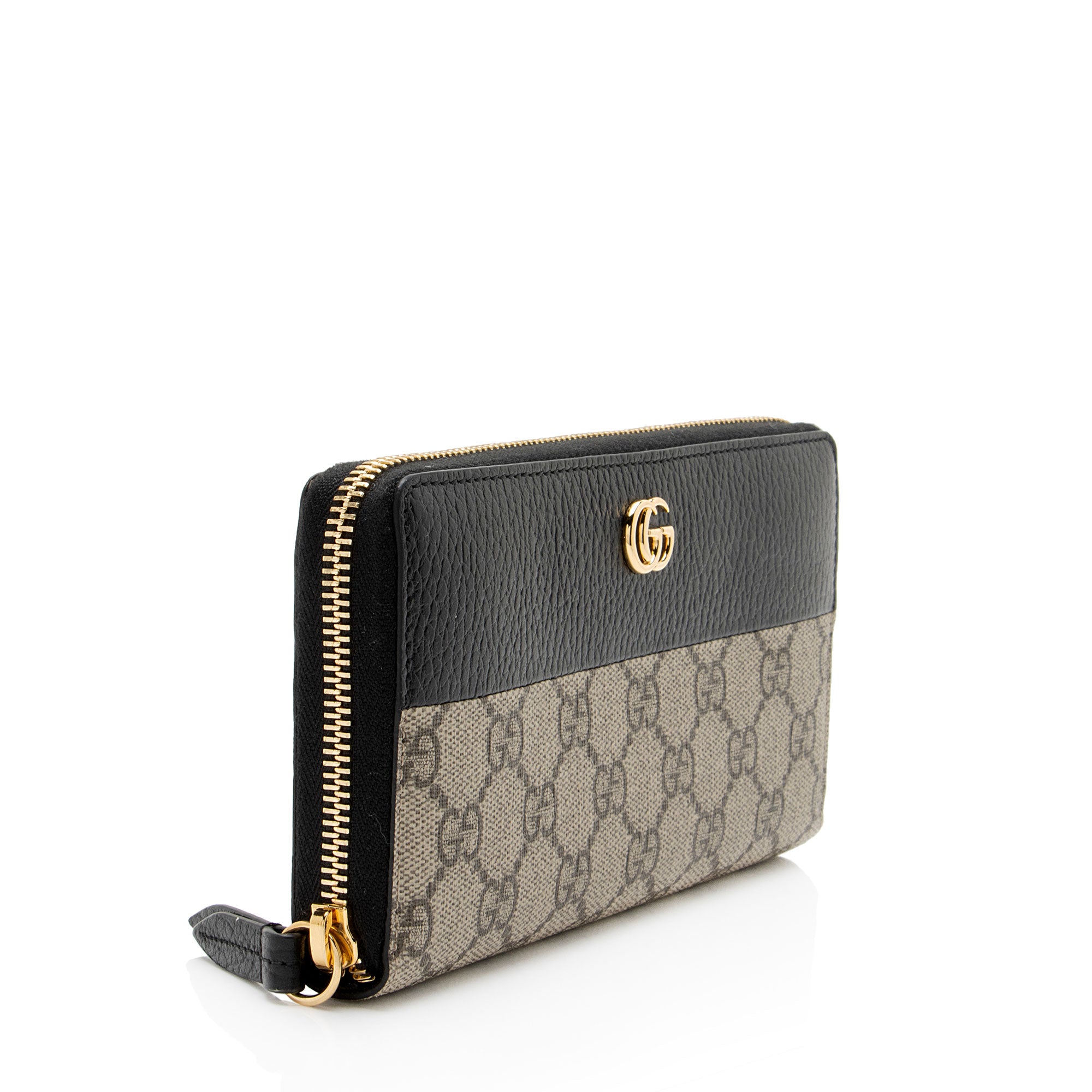 Gucci GG Supreme Leather GG Marmont Zip Around Wallet