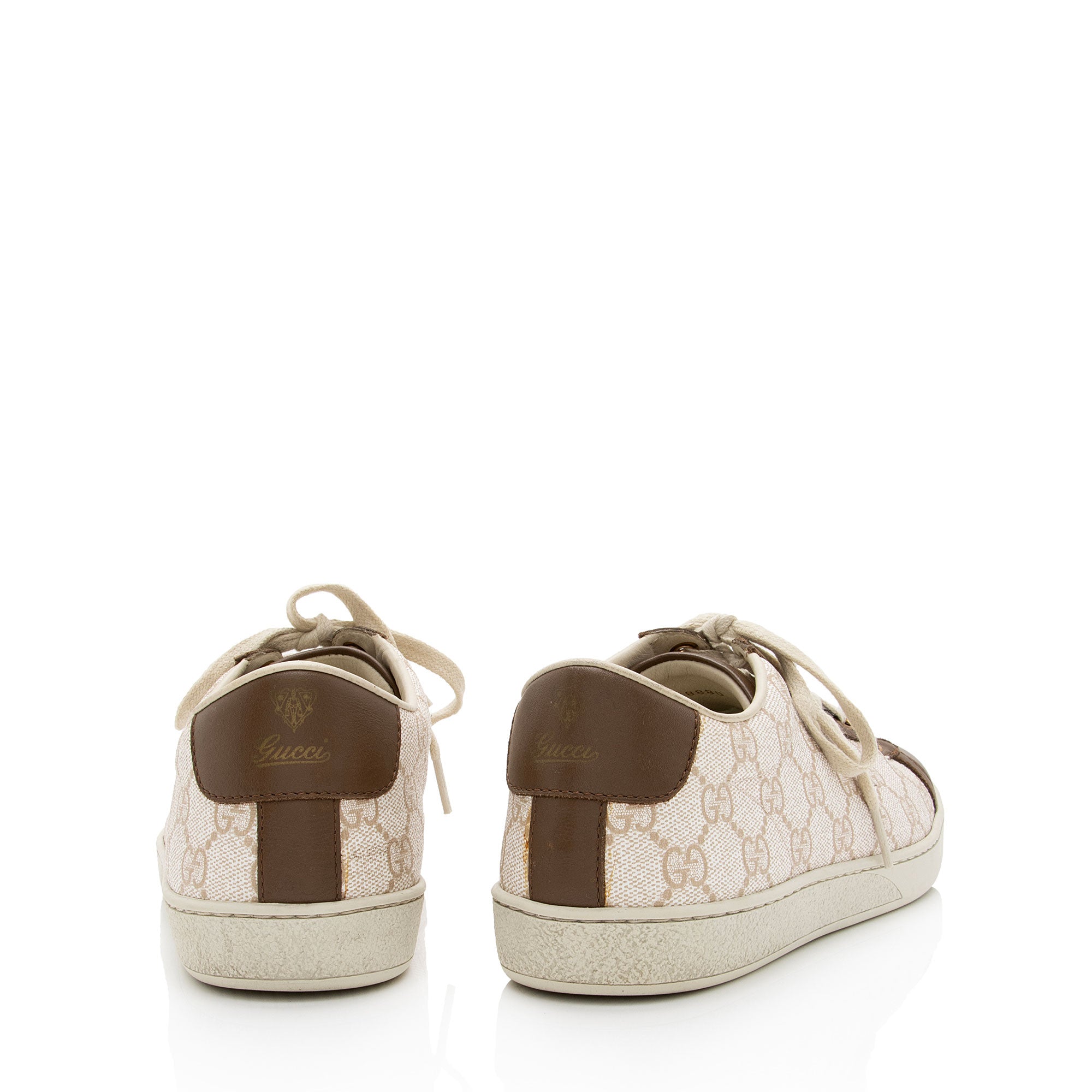 Gucci GG Supreme Leather Low Top Sneakers - Size 8.5 / 38.5 (SHF-ynQxjf)