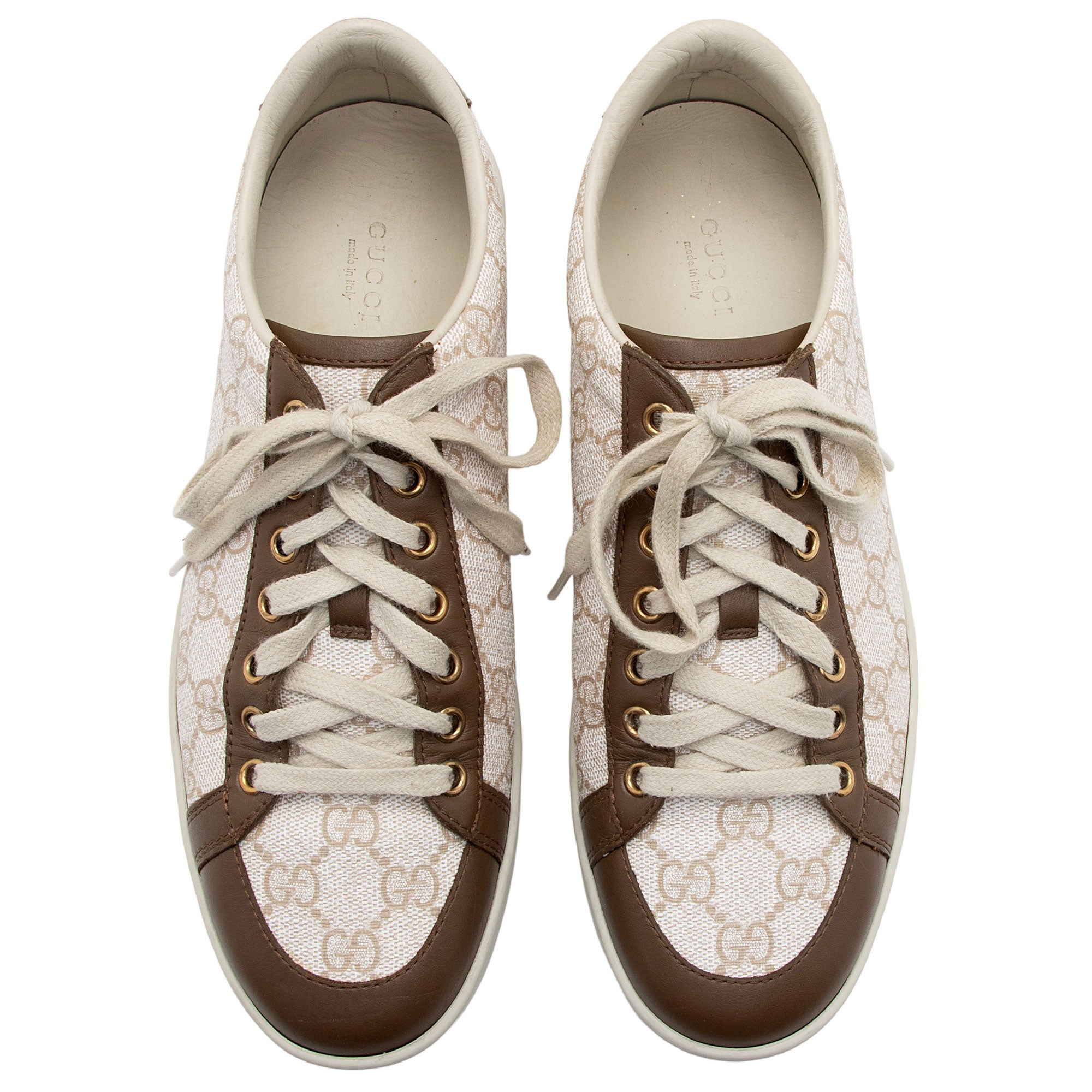 Gucci GG Supreme Leather Low Top Sneakers - Size 8.5 / 38.5 (SHF-ynQxjf)