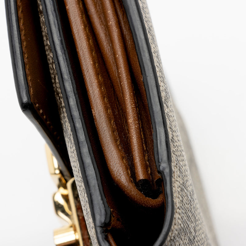 Gucci GG Supreme Leather Padlock Compact Wallet (SHF-hLMamg)