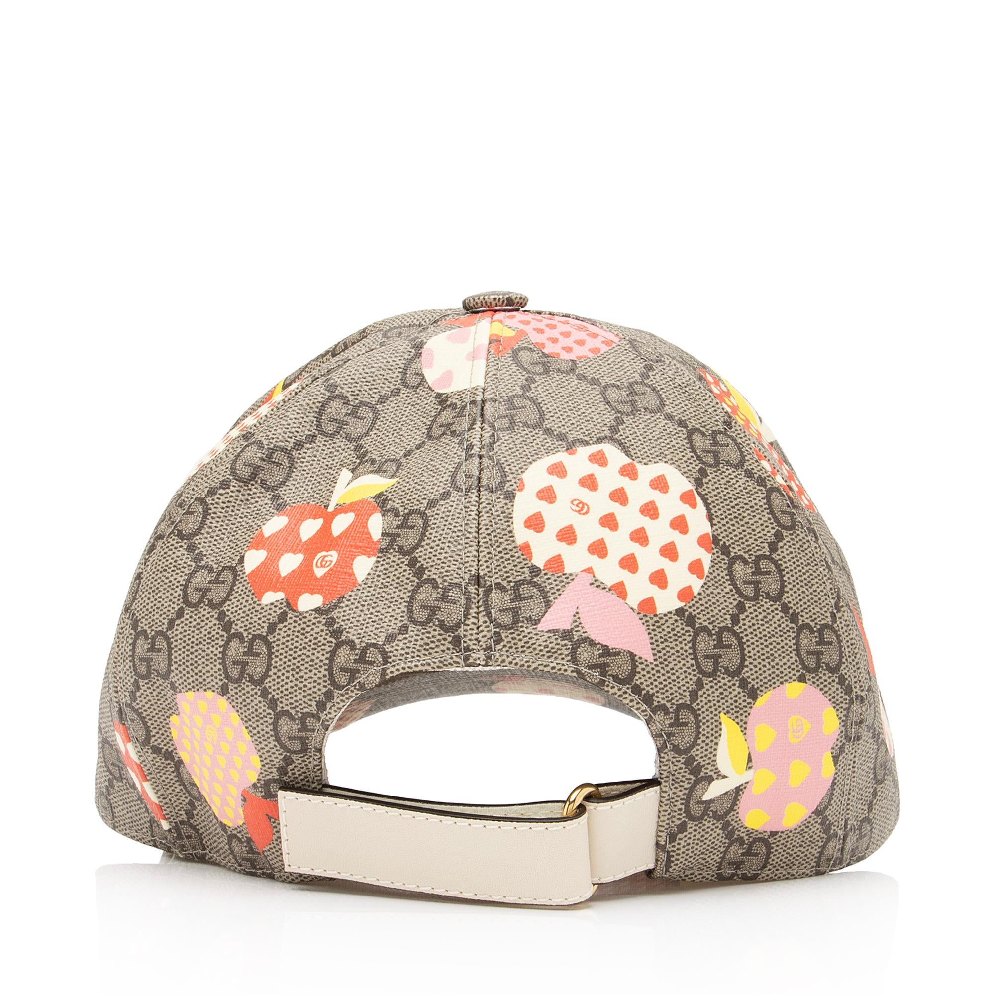 Gucci GG Supreme Les Pommes Baseball Hat - Size XL (SHF-BWOhtZ)