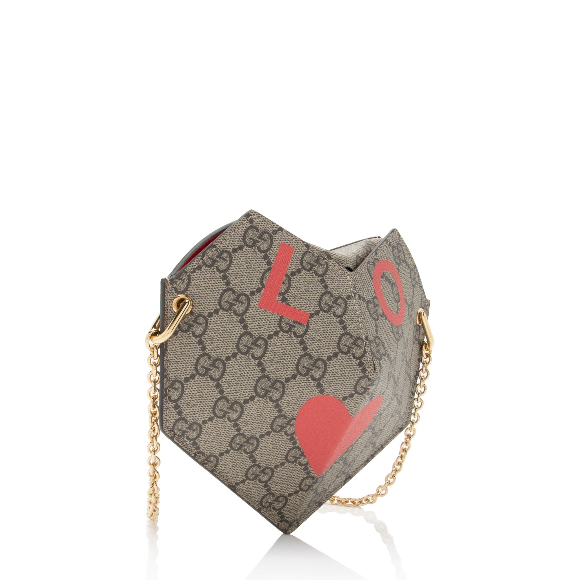 Gucci GG Supreme Love Heart Valentines Mini Crossbody (SHF-vvjySZ)