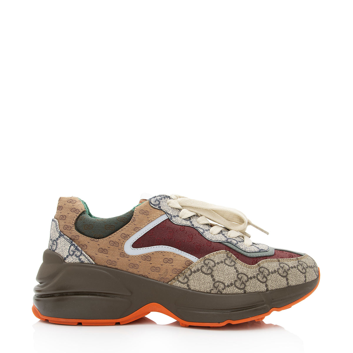GUCCI RHYTONS 8.5 brand new wore once Gucci GG Supreme Mixed Fabric Rhyton Sneakers - Size 8.5  main image 2