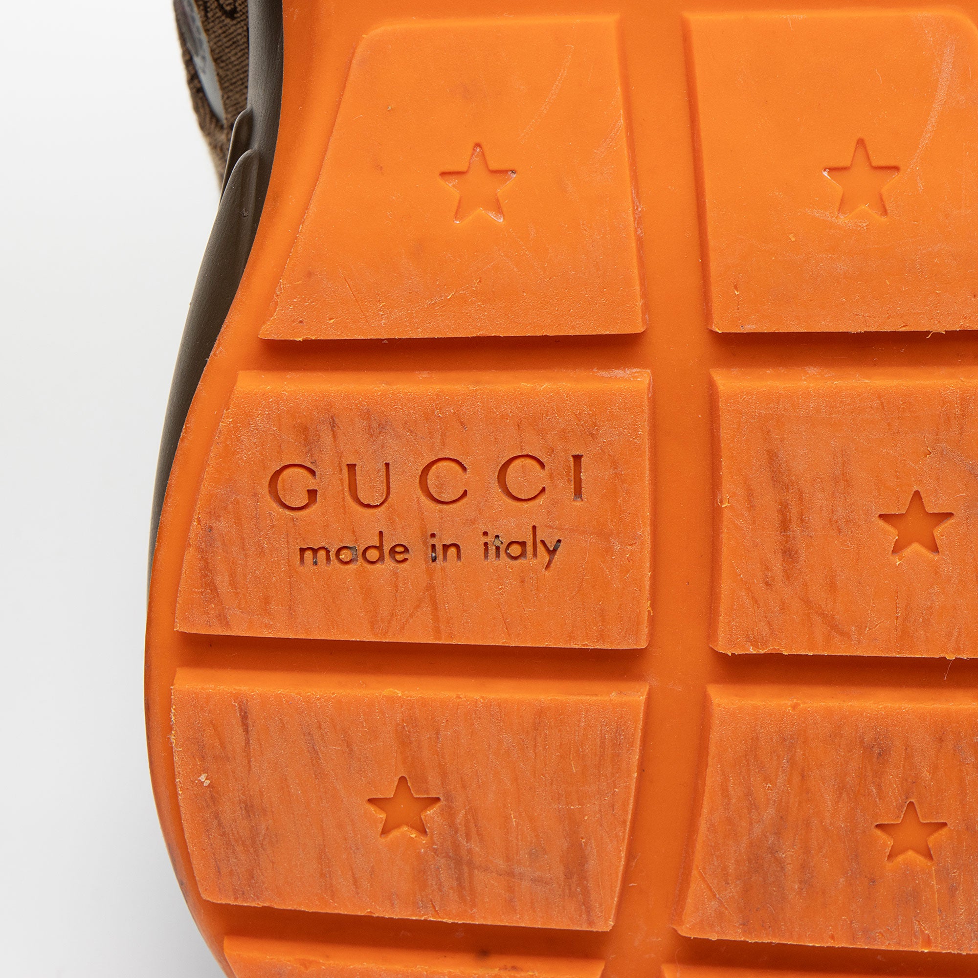 Gucci GG Supreme Mixed Fabric Rhyton Sneakers - Size 9 / 39 - FINAL SALE