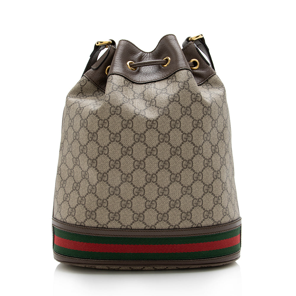 Gucci GG Supreme Ophidia Bucket Bag (SHF-23884)