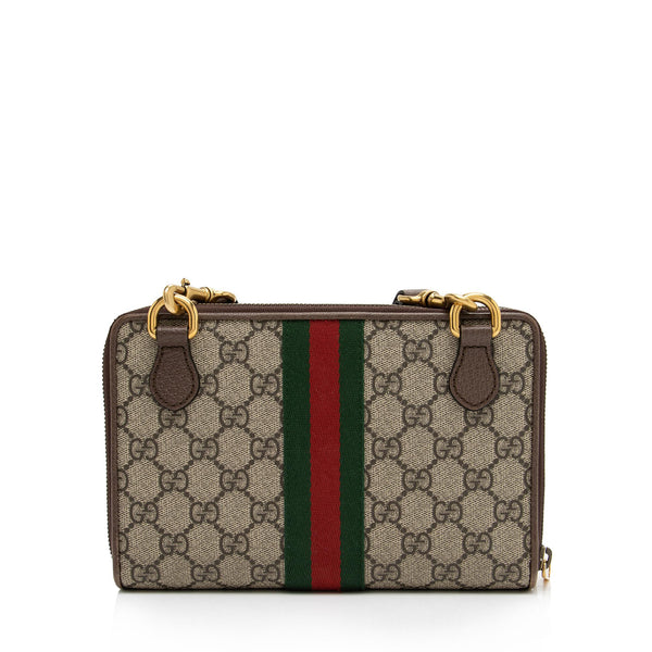 Gucci GG Supreme Ophidia Double Zip Crossbody Bag (SHF-kVk4Lq) – LuxeDH