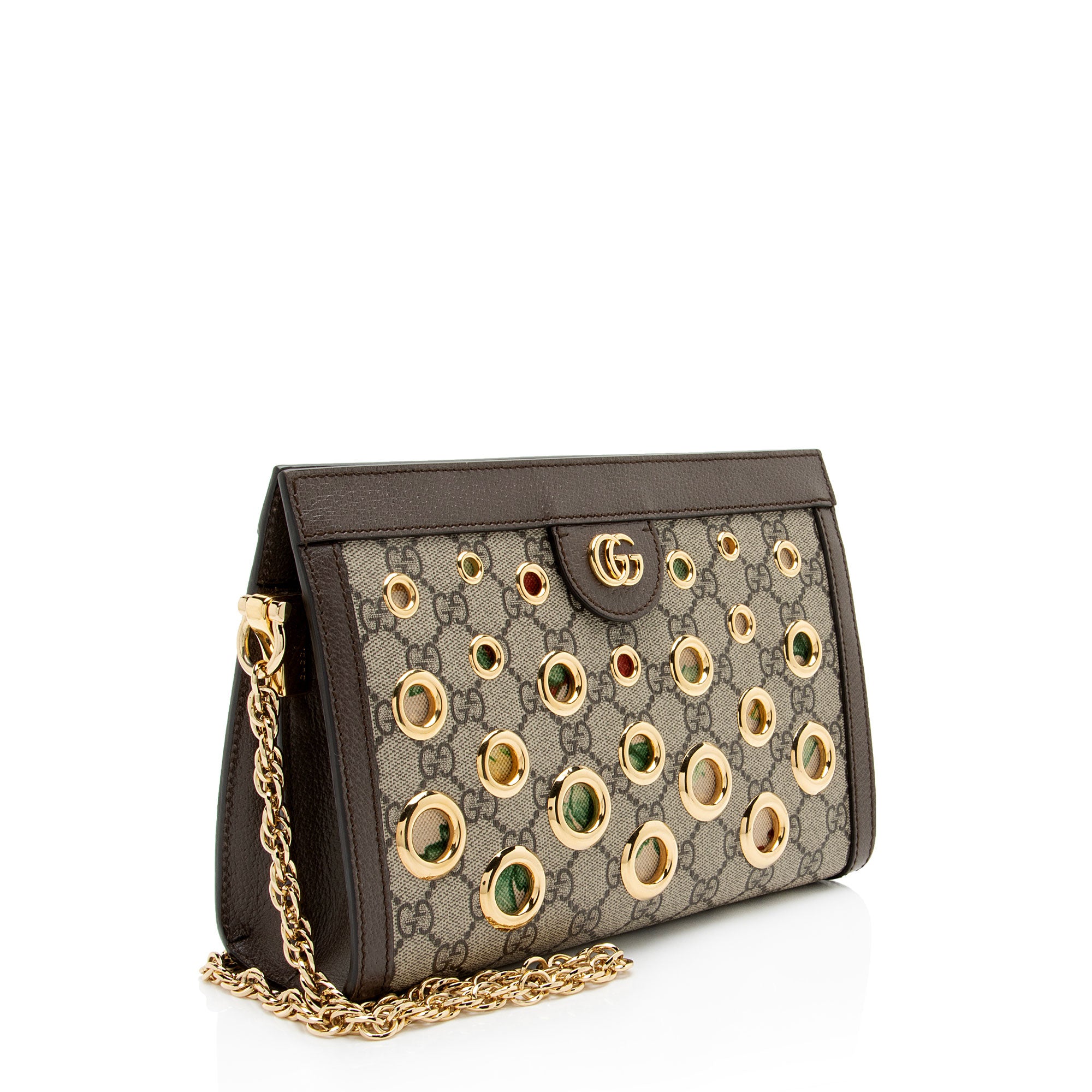 Gucci GG Supreme Ophidia Grommet Medium Chain Shoulder Bag