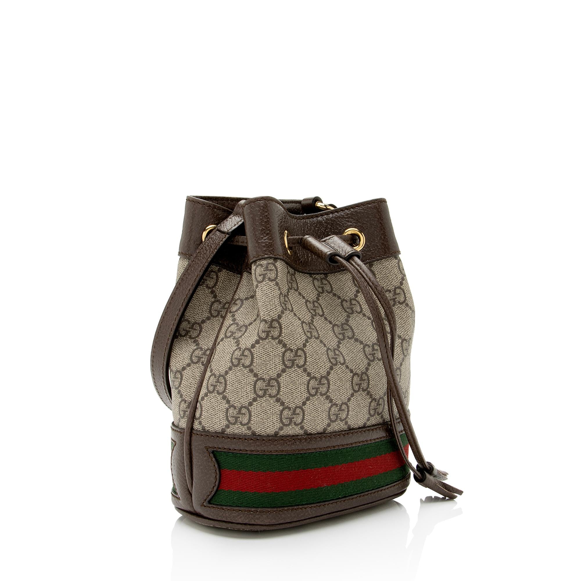 Gucci GG Supreme Ophidia Mini Bucket Bag (SHF-OFHGs0)