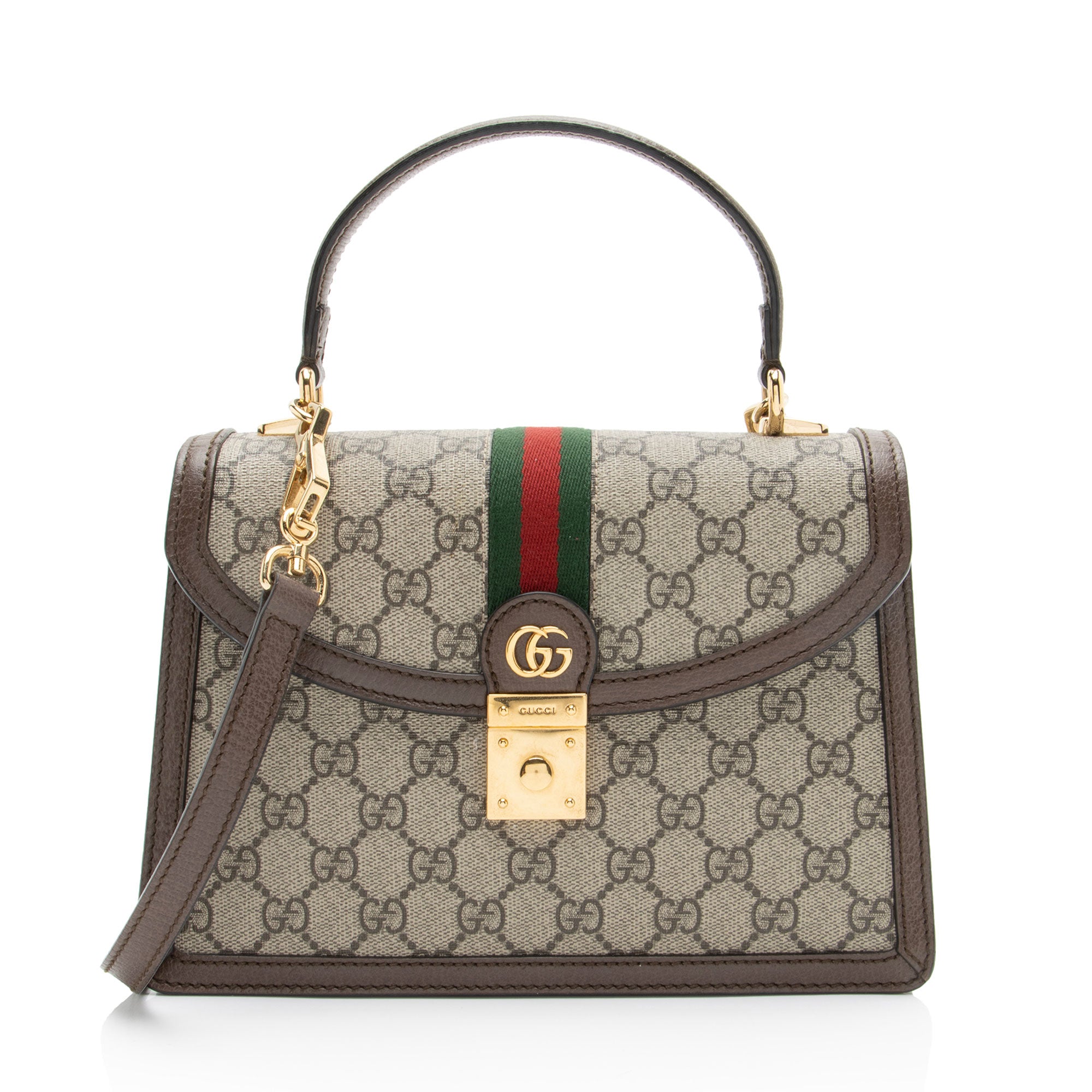 Gucci GG Supreme Ophidia Padlock Medium Top Handle