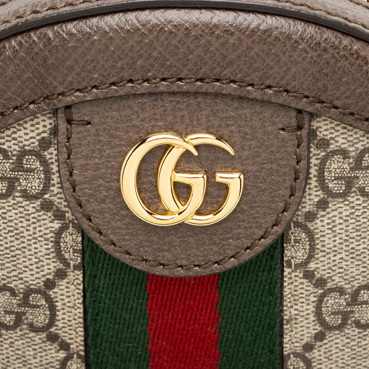 Gucci GG Supreme Ophidia Round Mini Shoulder Bag