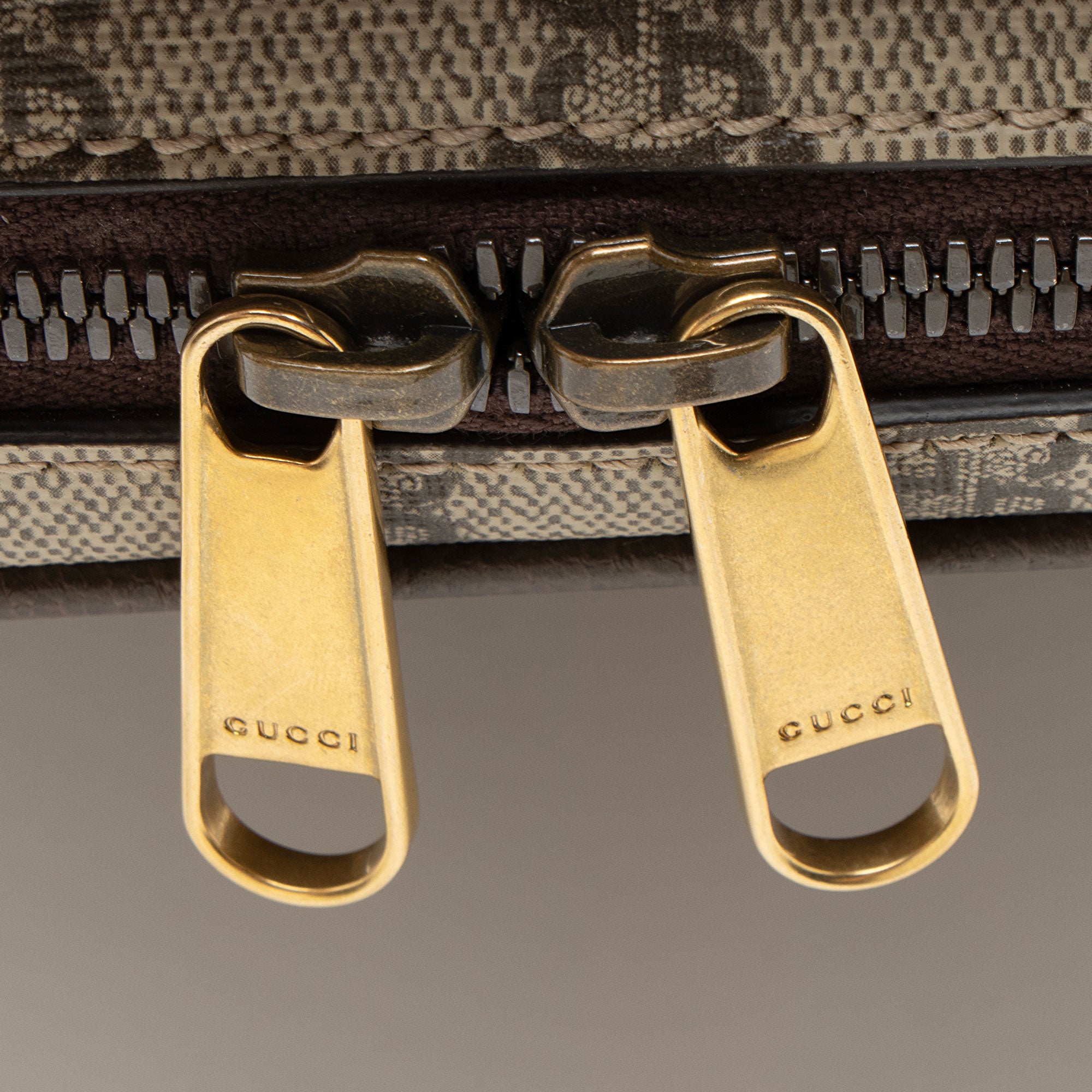 Gucci GG Supreme Ophidia Zip Around Small Crossbody