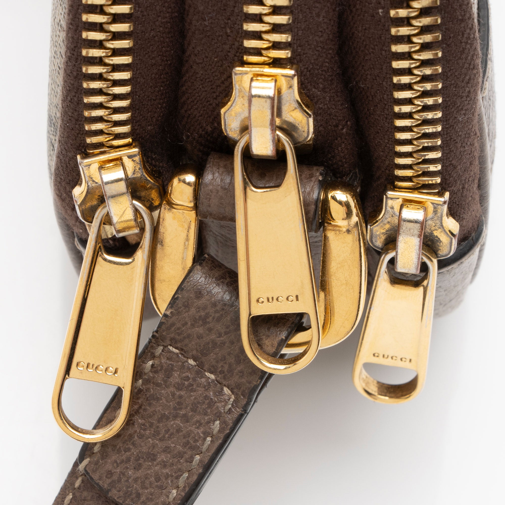 Gucci GG Supreme Ophidia Triple Zip Crossbody