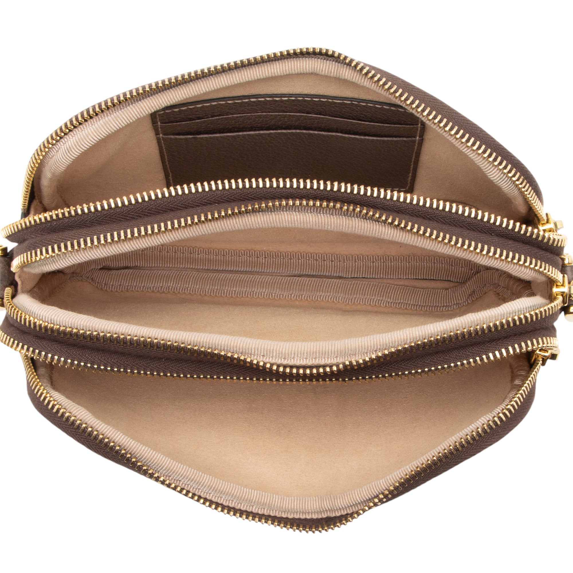 Gucci GG Supreme Ophidia Triple Zip Crossbody (SHF-5GZksx)