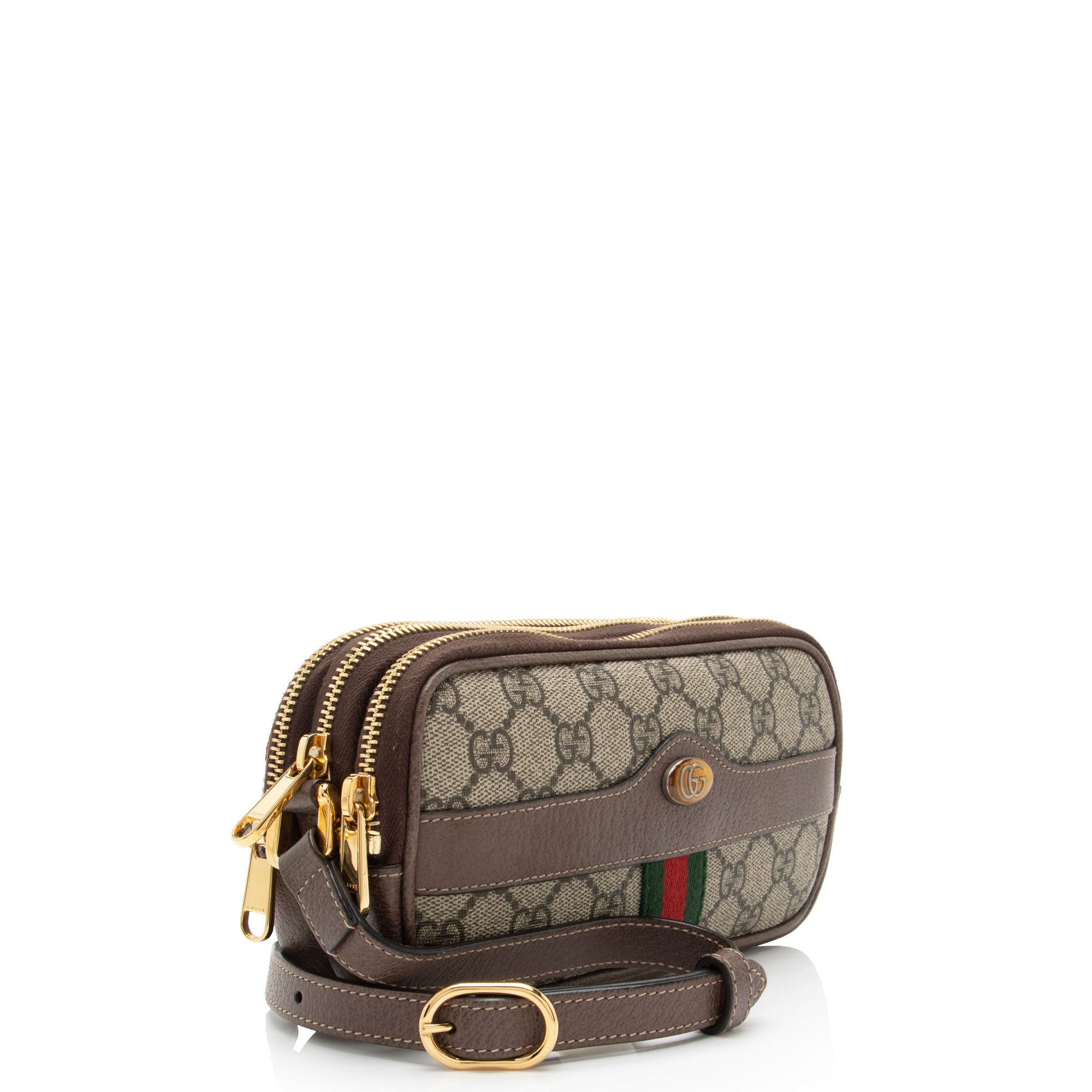 Gucci GG Supreme Ophidia Triple Zip Crossbody (SHF-5GZksx)