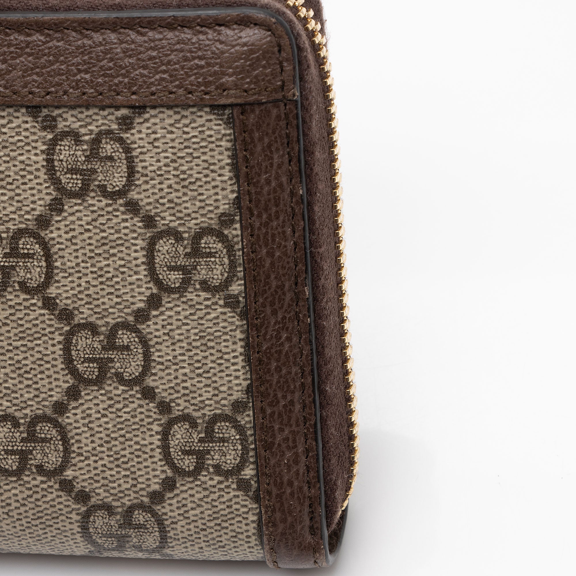 Gucci GG Supreme Ophidia Zip Around Wallet (SHF-L3ZnYB)