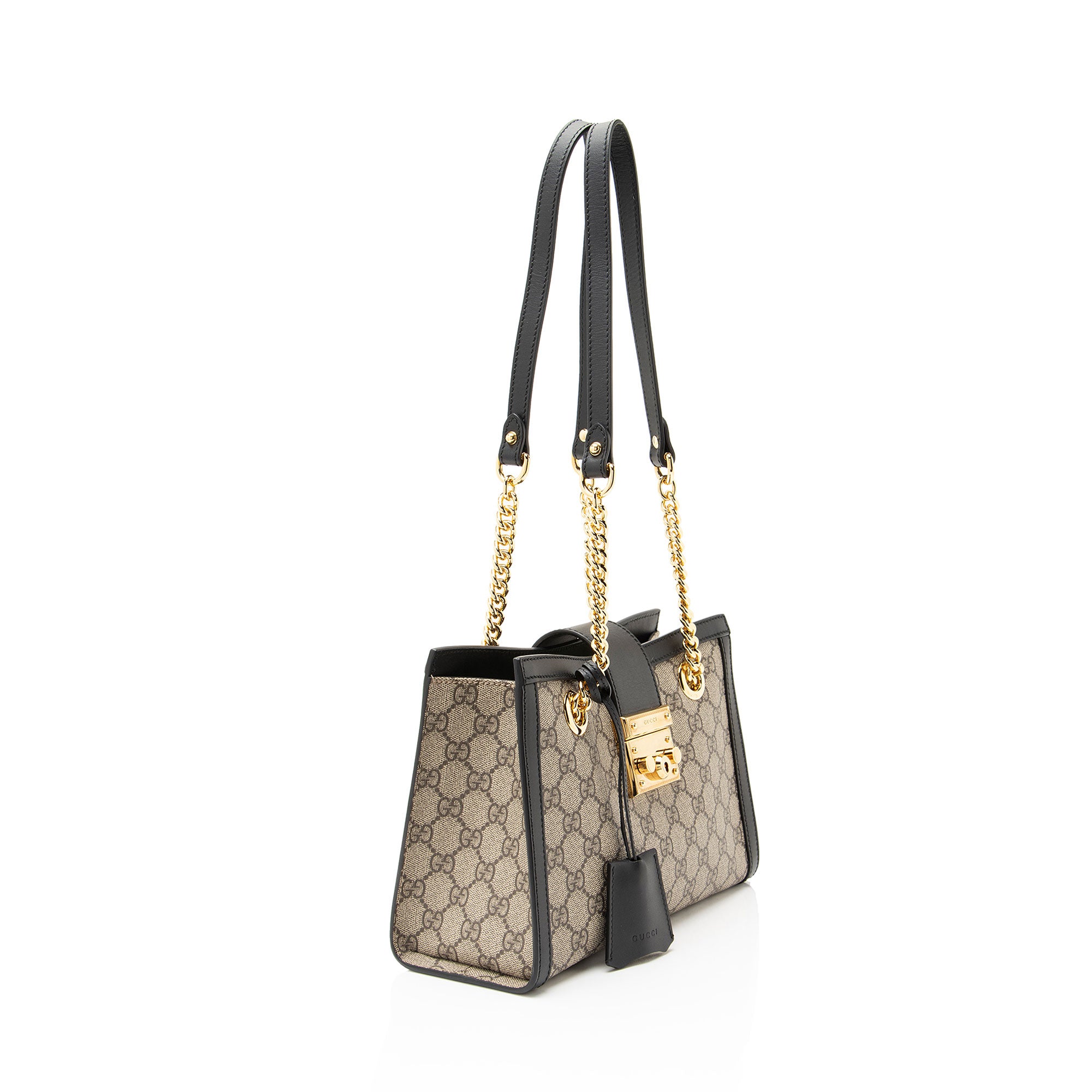 Gucci GG Supreme Padlock Chain Small Shoulder Bag