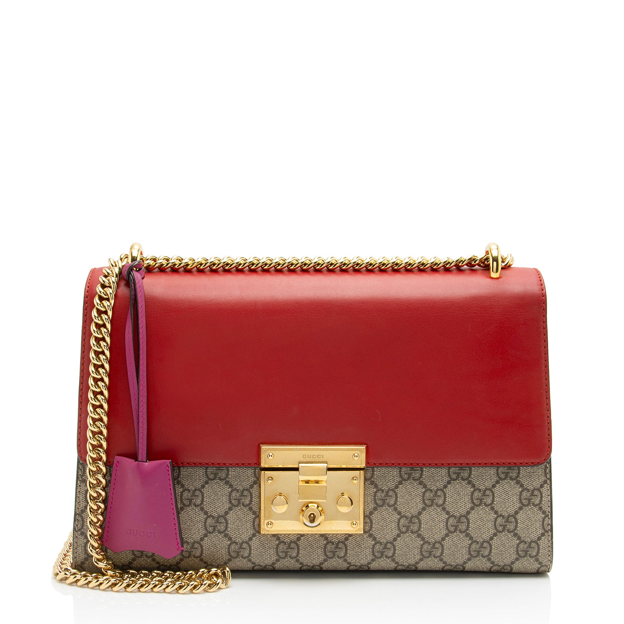 Gucci GG Supreme Padlock Medium Shoulder Bag