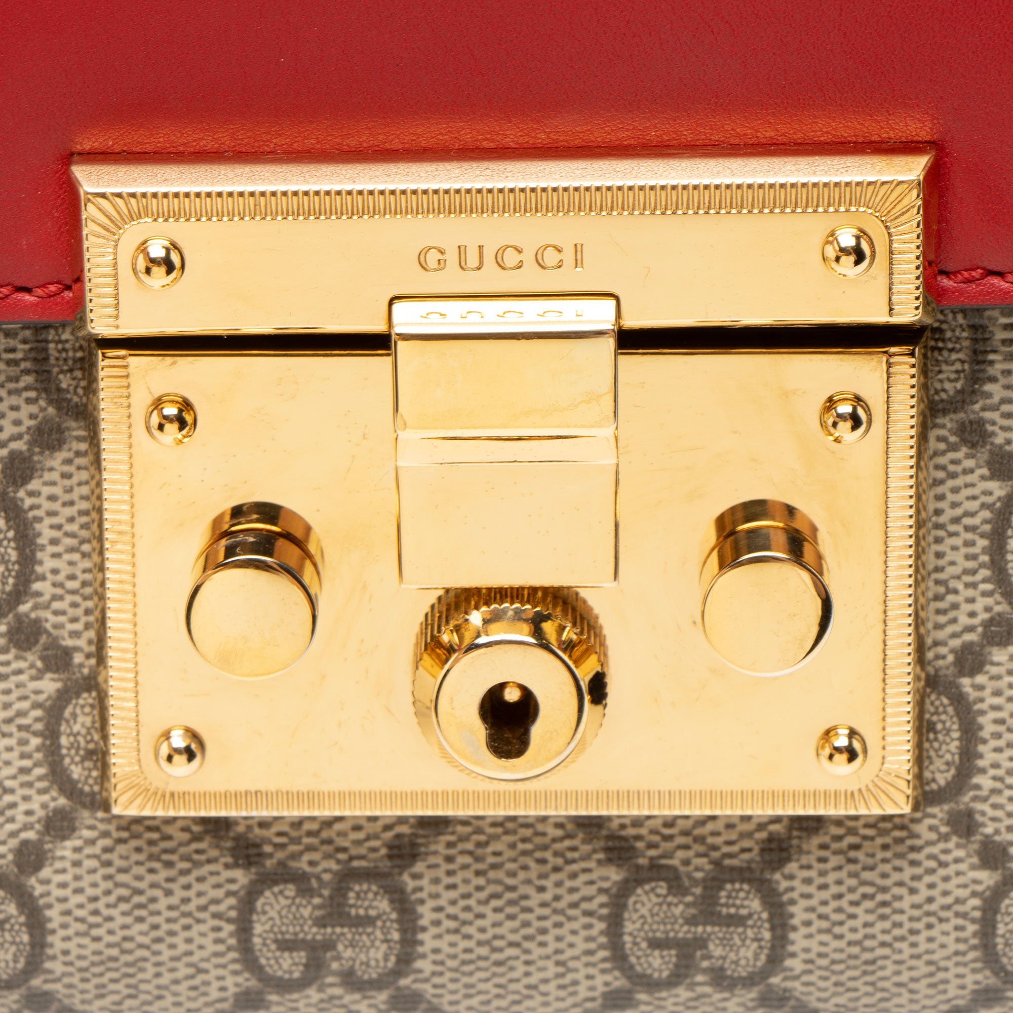 Gucci GG Supreme Padlock Medium Shoulder Bag