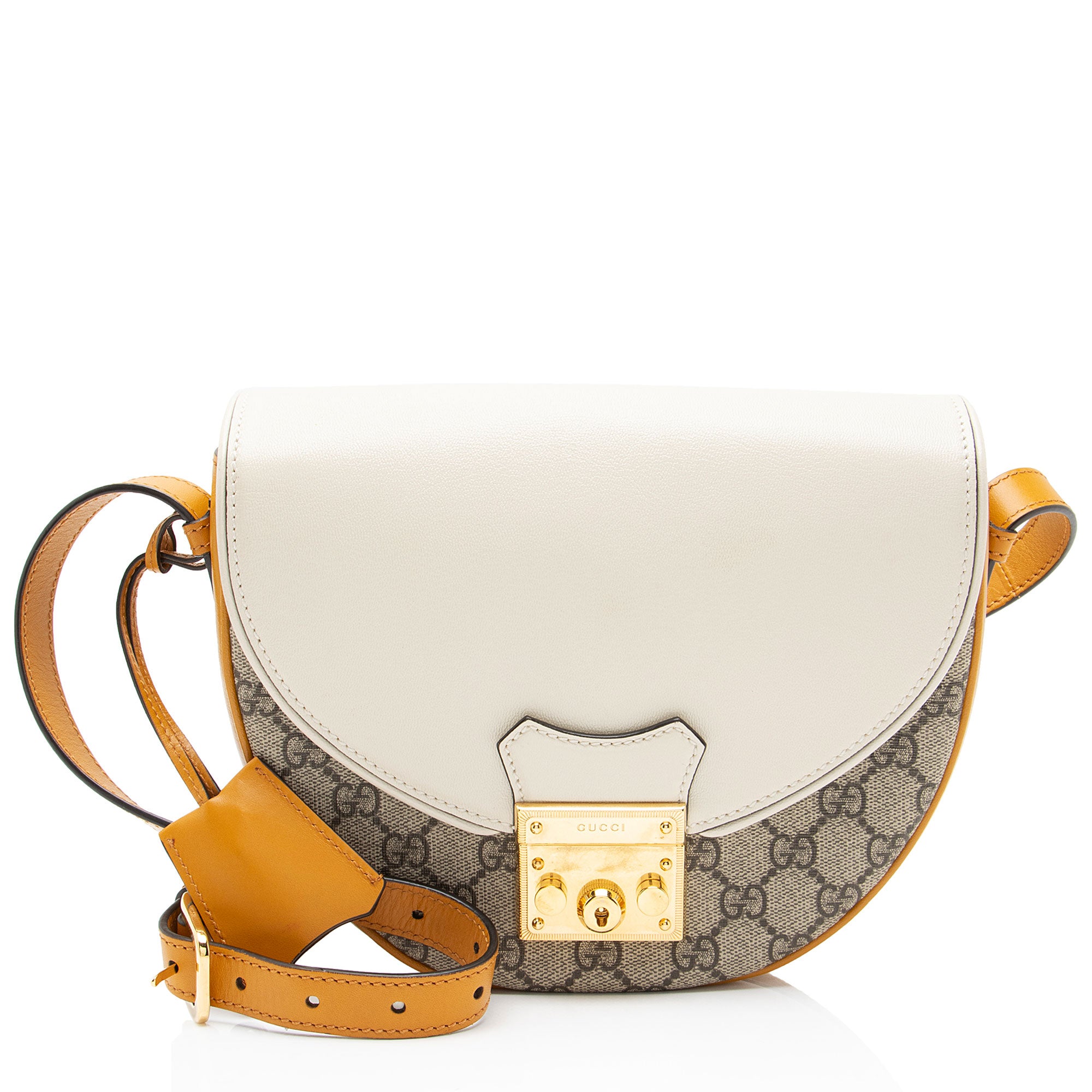 Gucci GG Supreme Padlock Saddle Small Shoulder Bag