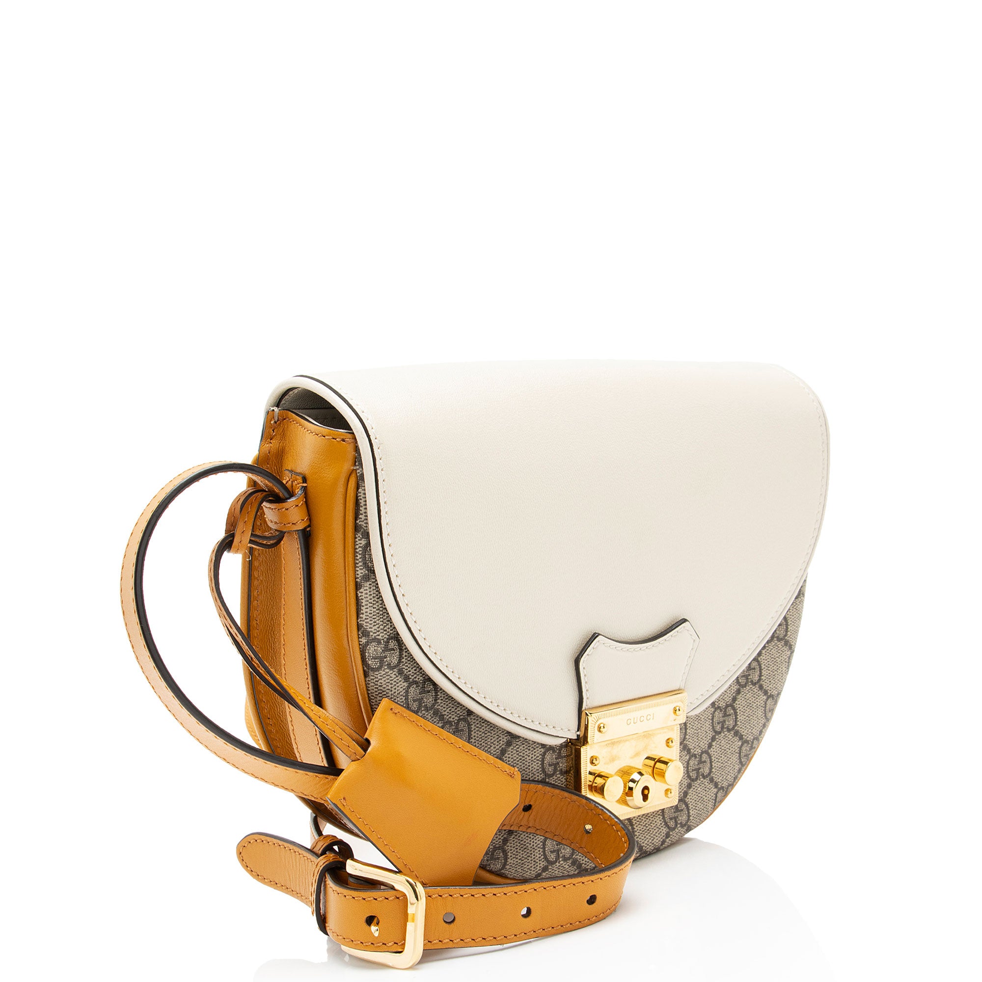 Gucci GG Supreme Padlock Saddle Small Shoulder Bag