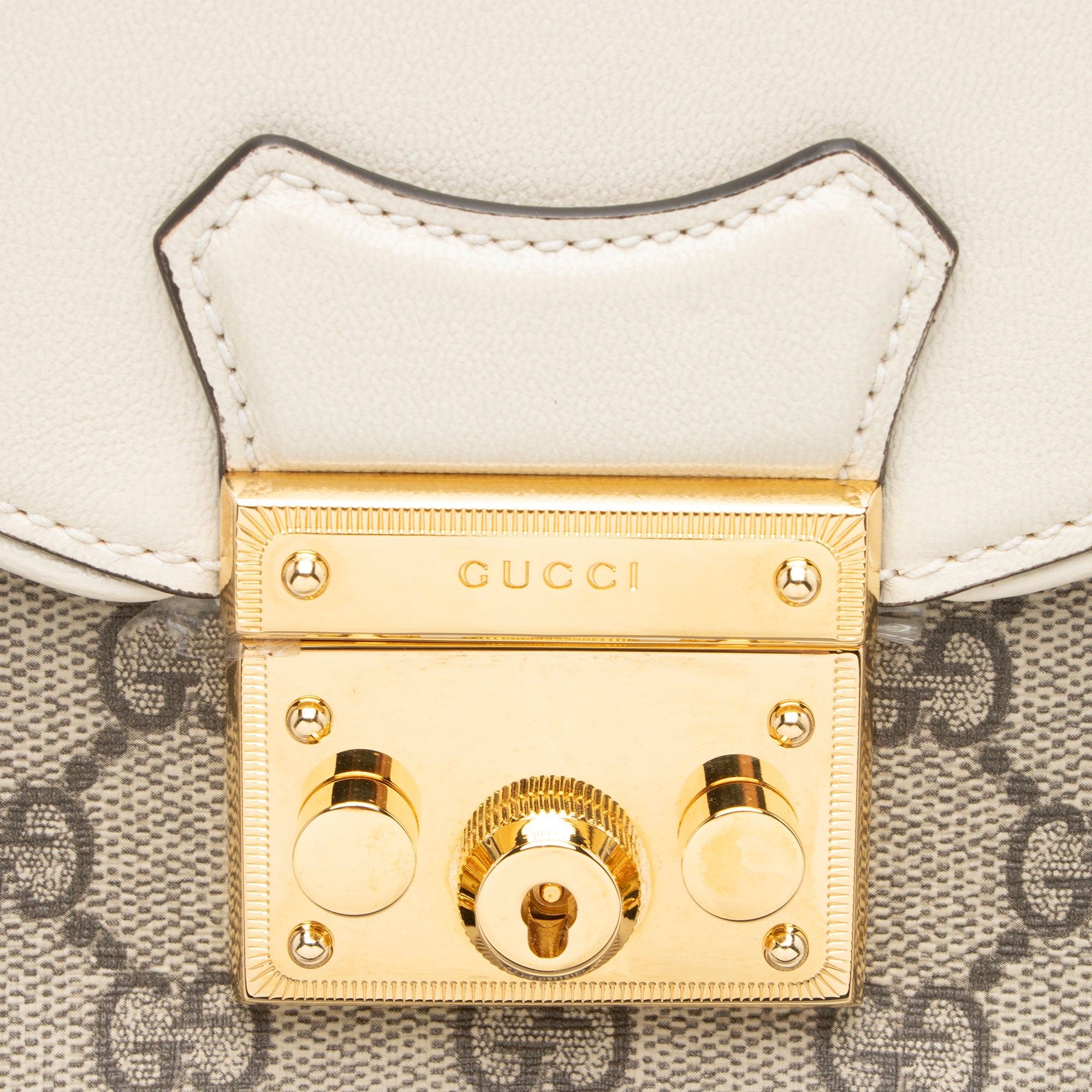 Gucci GG Supreme Padlock Saddle Small Shoulder Bag