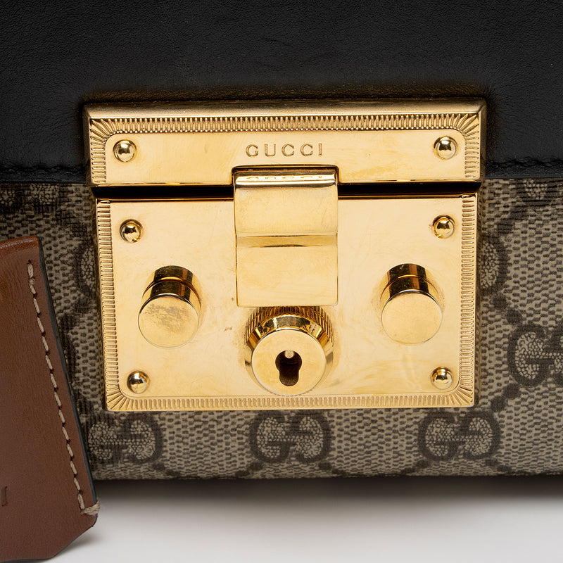 Gucci GG Supreme Padlock Small Shoulder Bag (SHF-pQQH48)