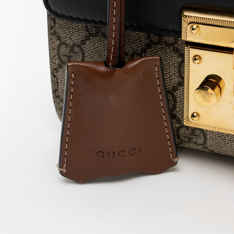 Gucci GG Supreme Padlock Small Shoulder Bag (SHF-pQQH48)