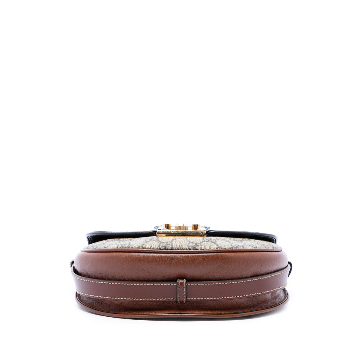 Gucci GG Supreme Saddle Padlock Crossbody