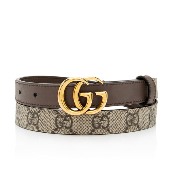 Gucci Men's GG Supreme Leather Belt