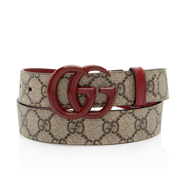 Gucci GG Supreme Slim Belt - Size 32 / 80 (SHF-pD0DBl)